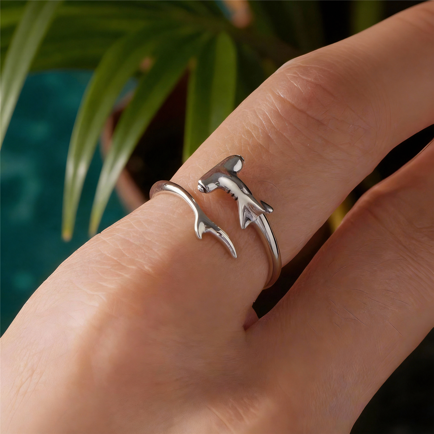 Sterling Silver Hammerhead Shark Ring