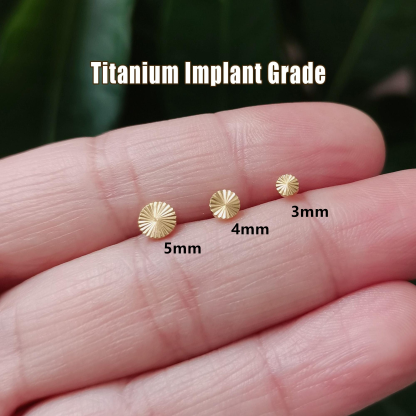 Whorl Disc Push Pin Labret Stud(2 PCS)