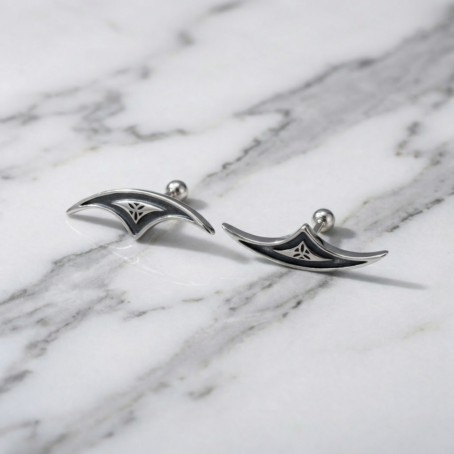 Sterling Silver Goth Hidden Helix Earring (1 PC)