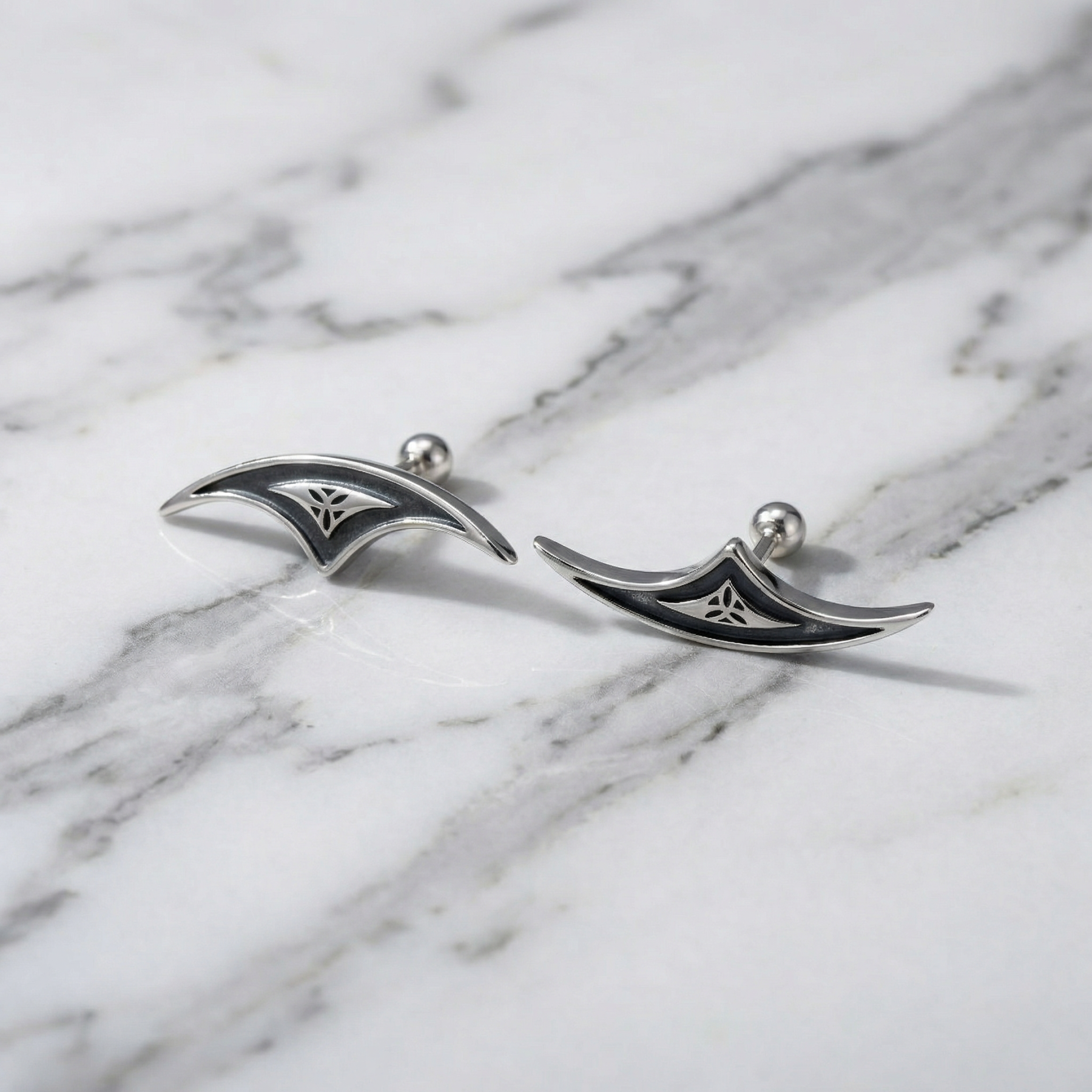 Sterling Silver Goth Hidden Helix Earring (1 PC)