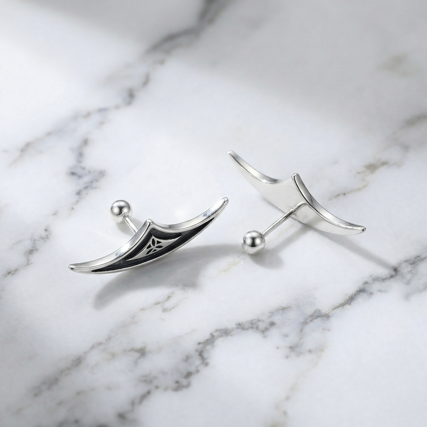 Sterling Silver Goth Hidden Helix Earring (1 PC)