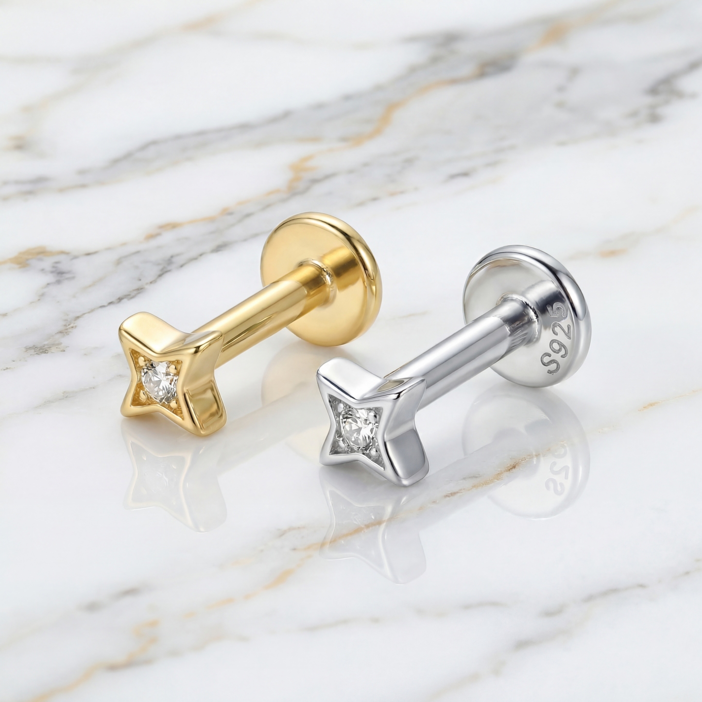 Sterling Silver Tiny Star Labret (1 PC)