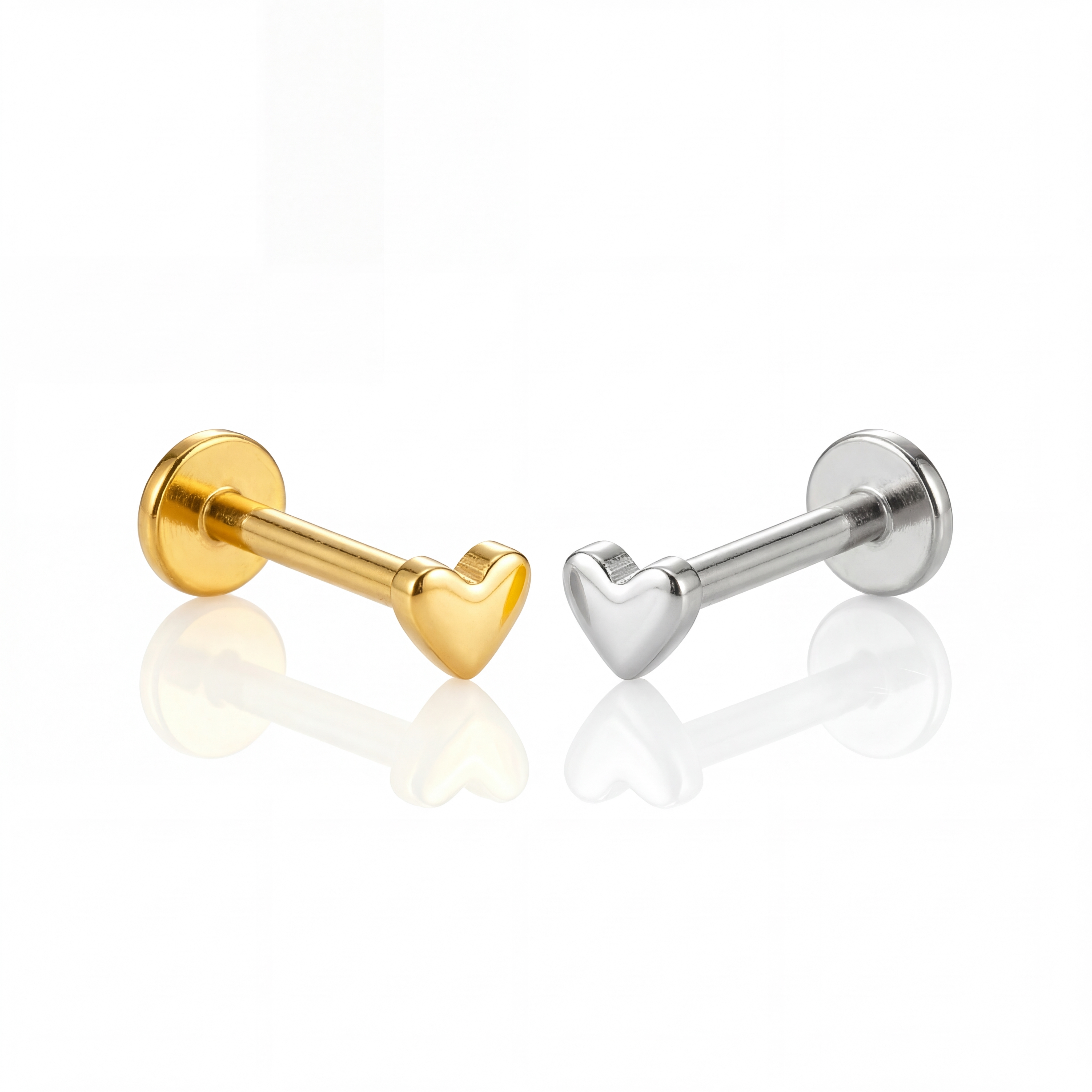 Minimal Heart Stud Earring – Soft Strength, Everyday Wear