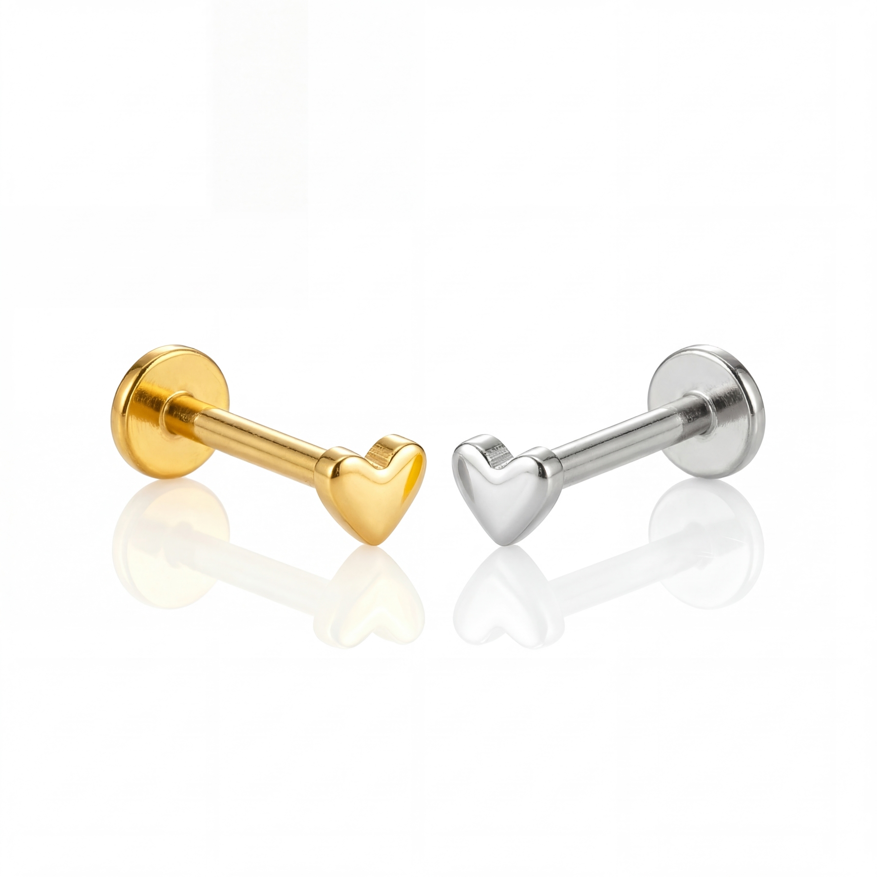 Minimal Heart Stud Earring – Soft Strength, Everyday Wear