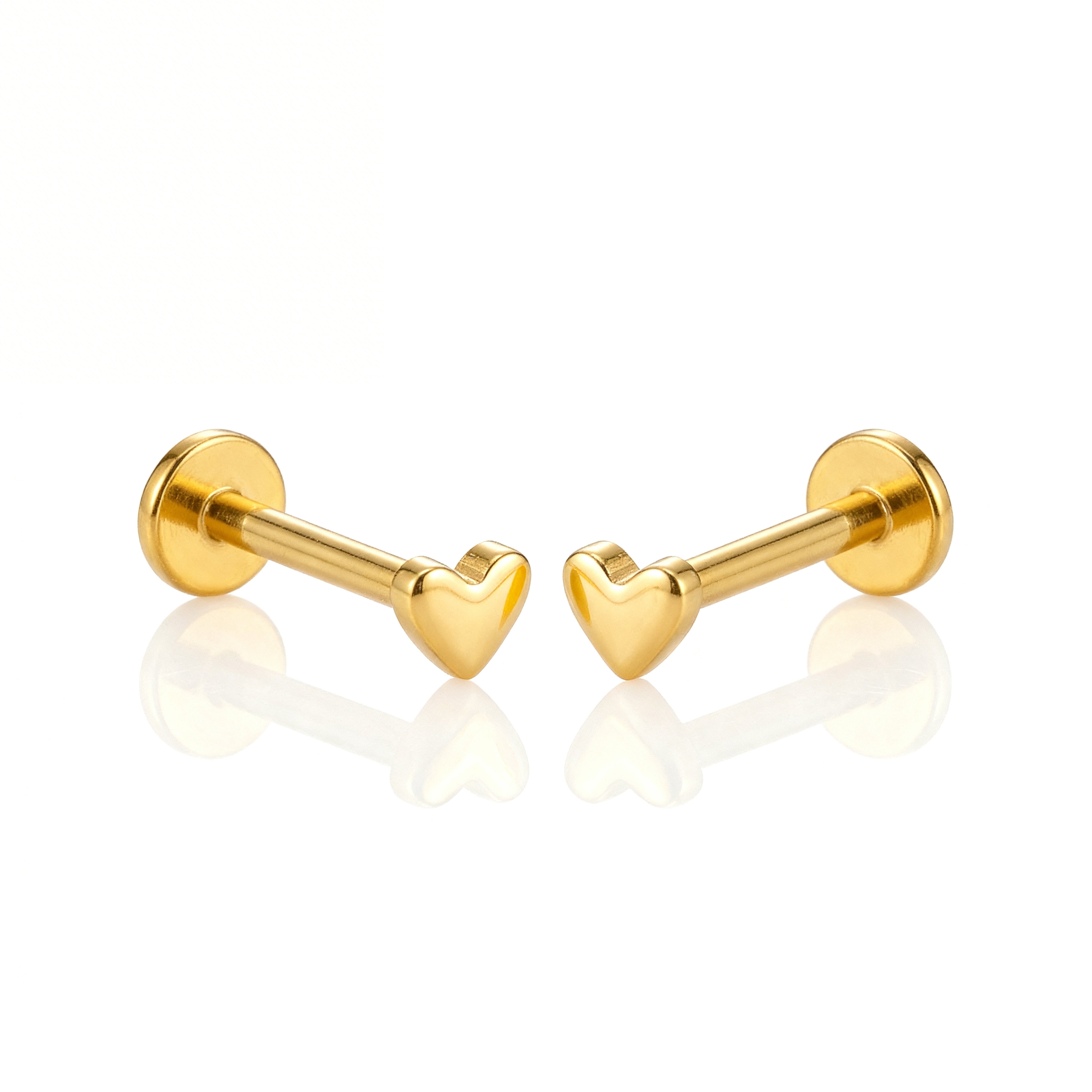 Minimal Heart Stud Earring – Soft Strength, Everyday Wear