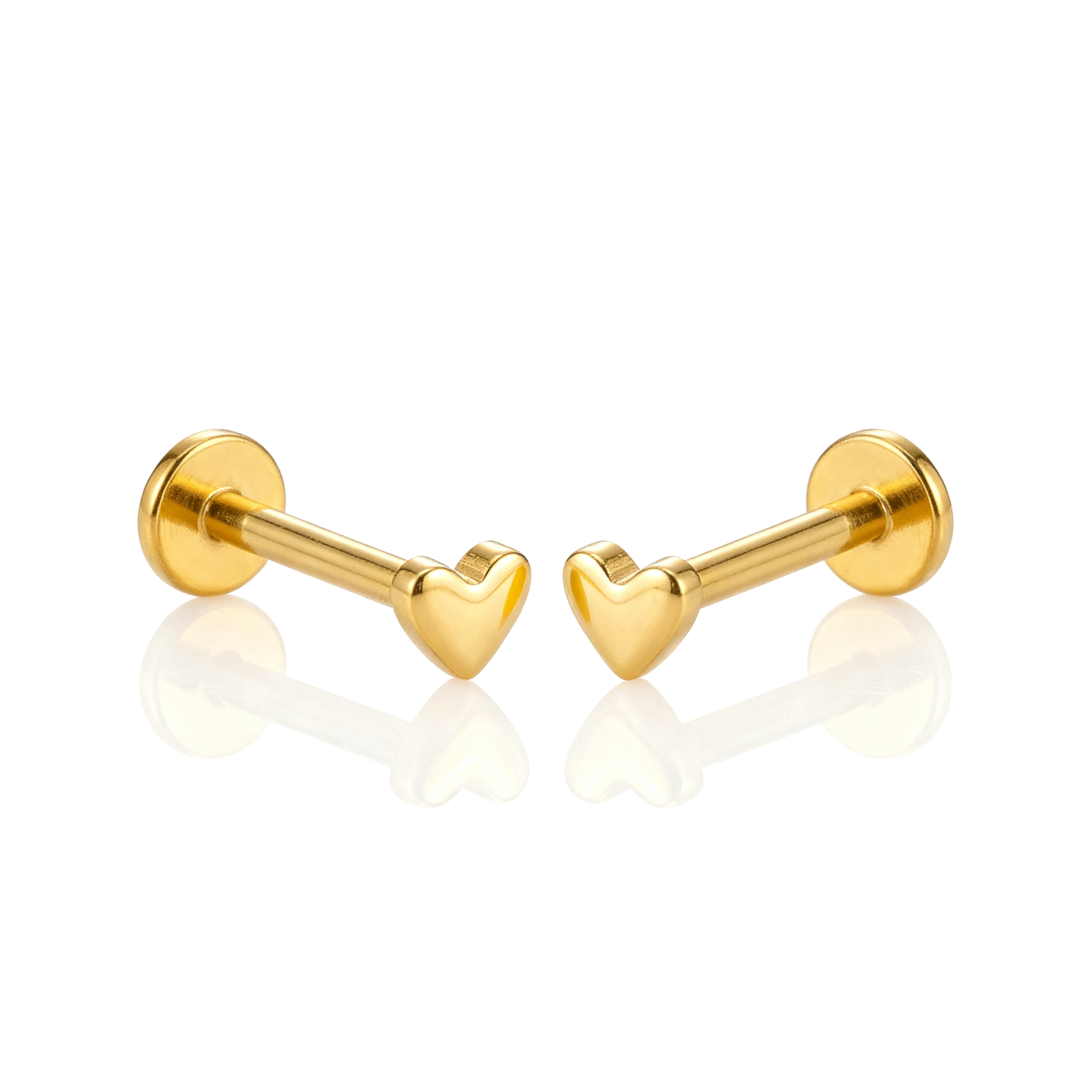 Minimal Heart Stud Earring – Soft Strength, Everyday Wear