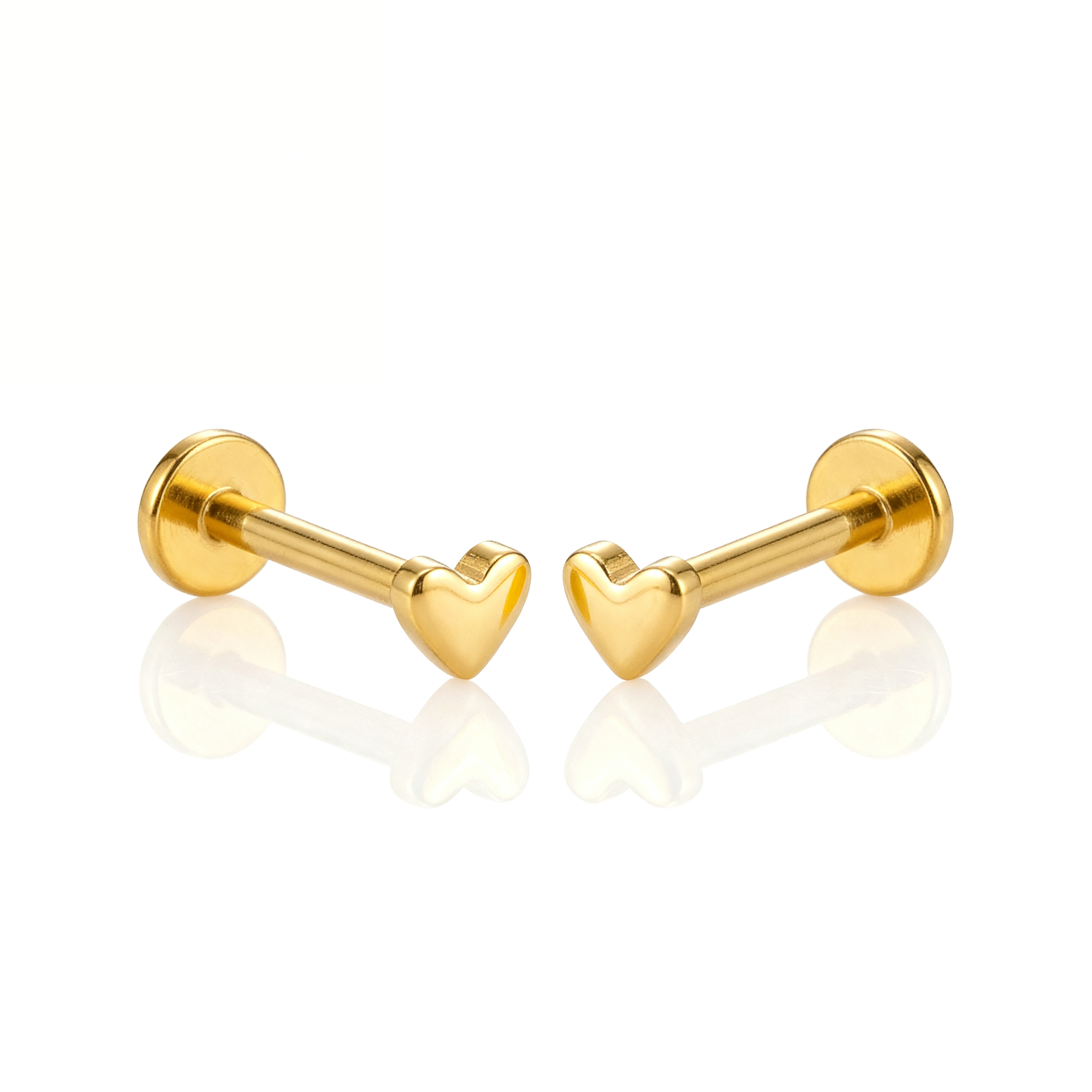 Minimal Heart Stud Earring – Soft Strength, Everyday Wear