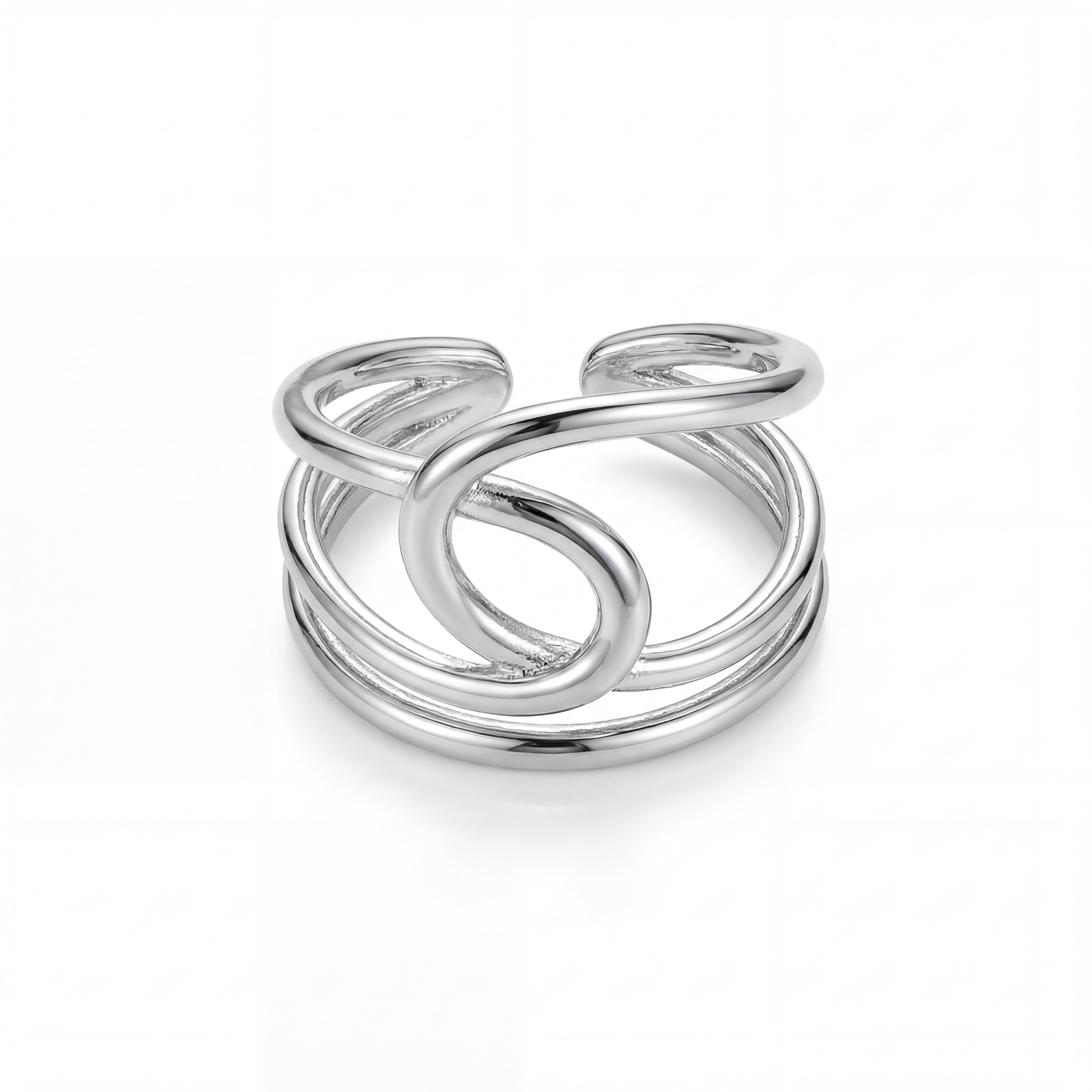 Big Silver Knot Thumb Rings