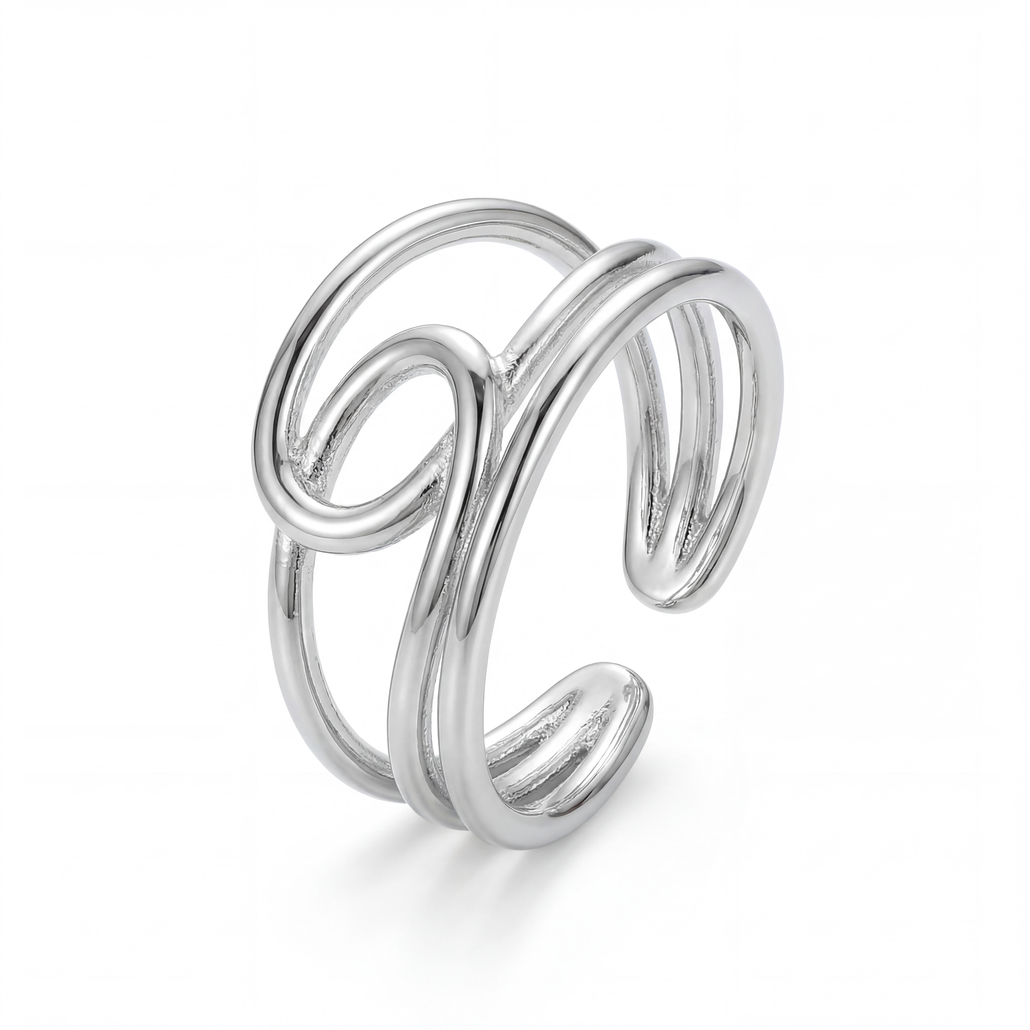 Big Silver Knot Thumb Rings