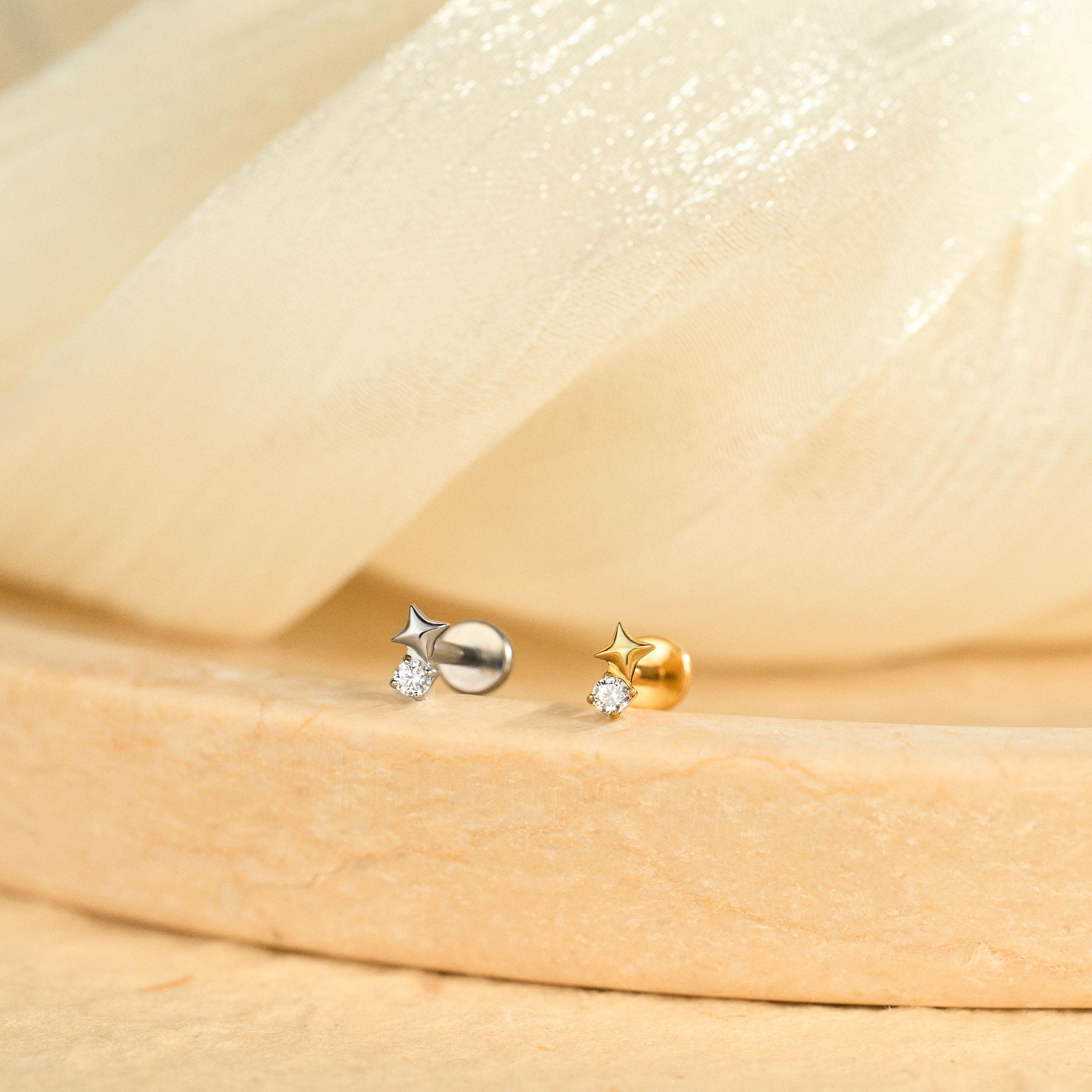 Tiny Star Labret Stud Earring(1 PC)