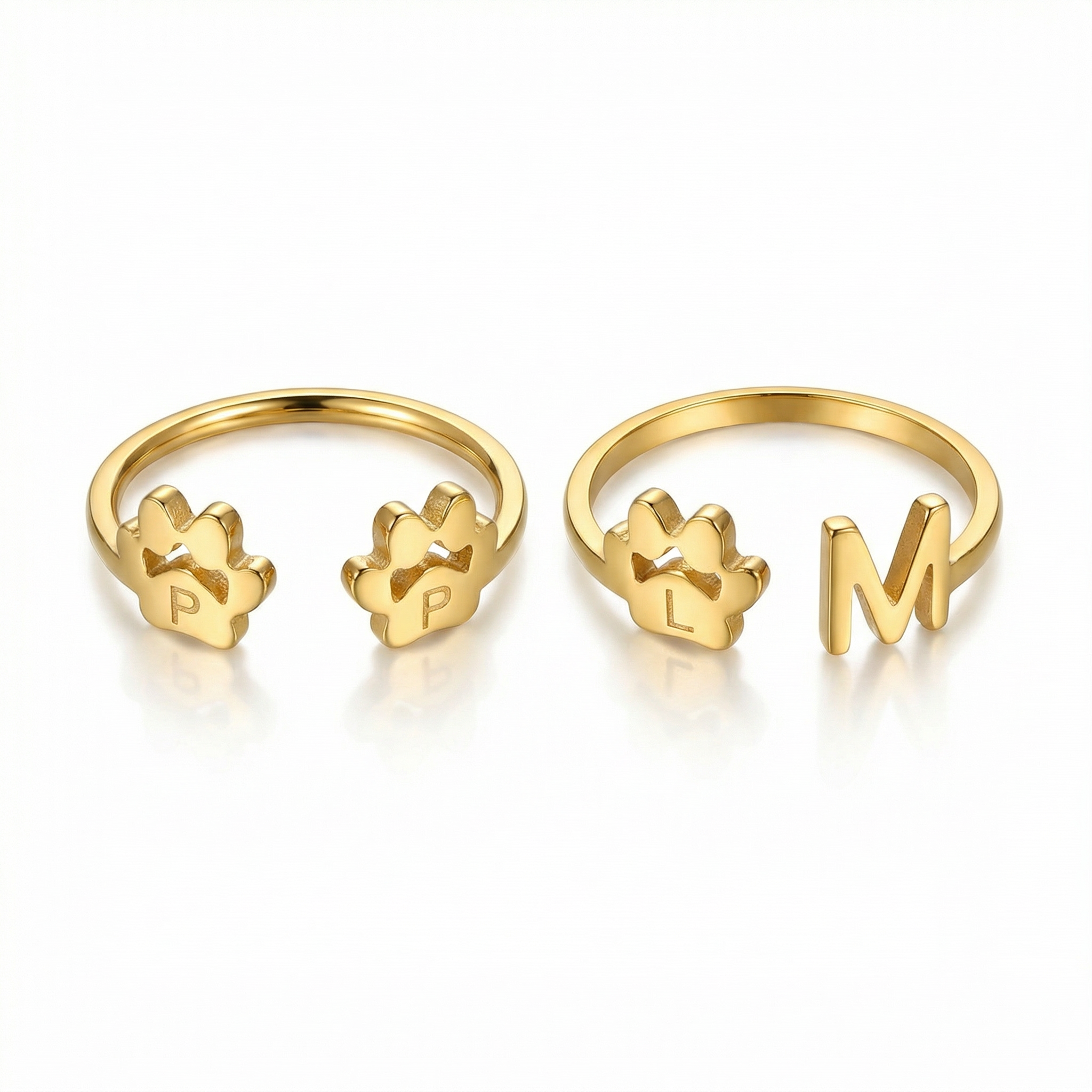 Paw & Initial Ring—A Love That Stays With You