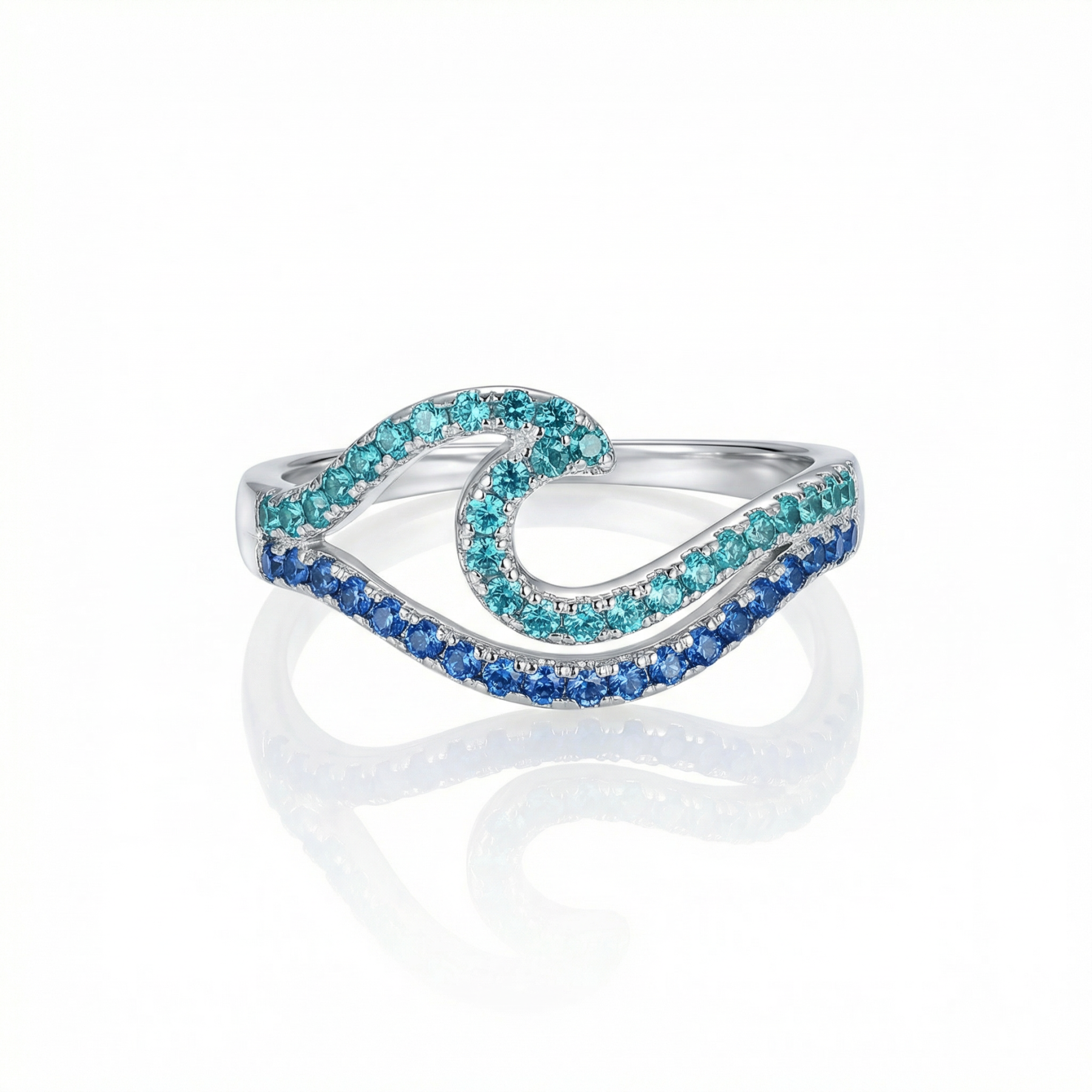 Sterling Silver Self-Reminder Wave Ring