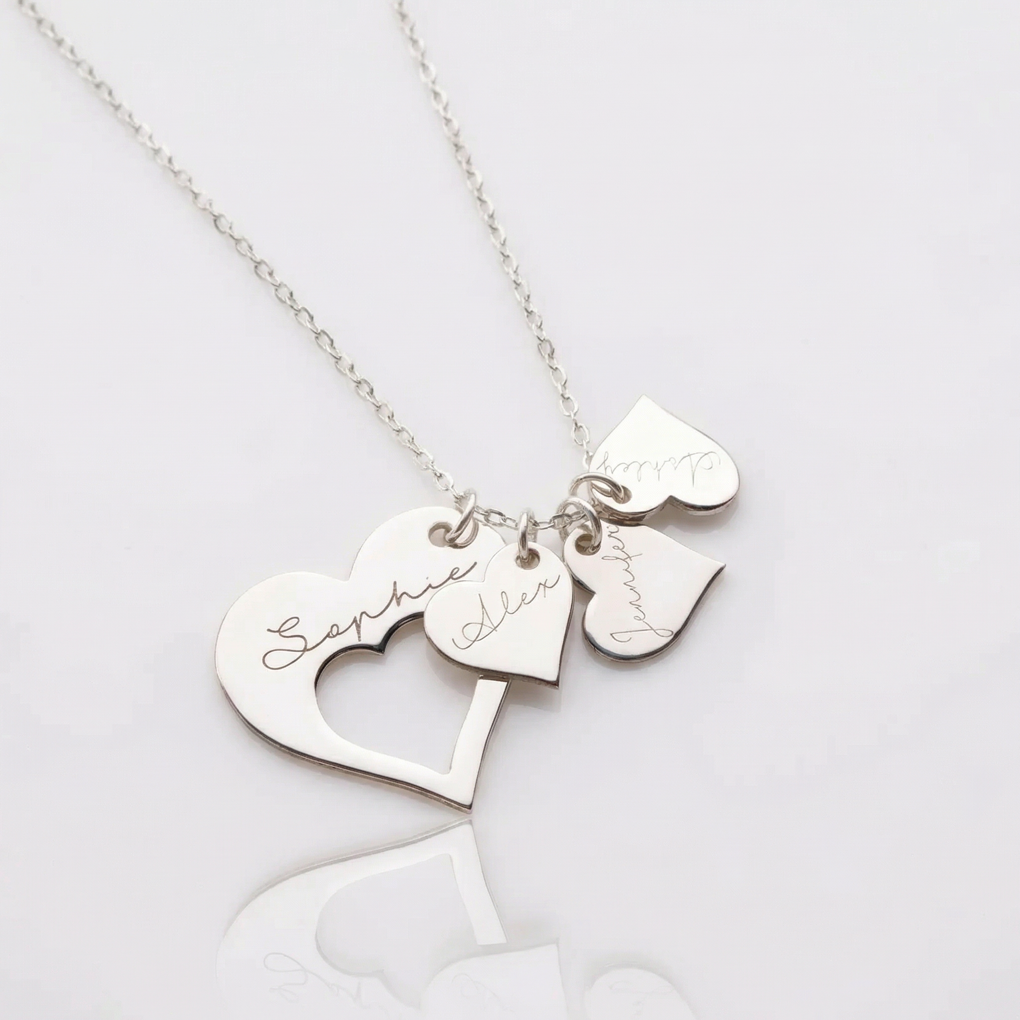 Pesonalized Family Heart Necklace