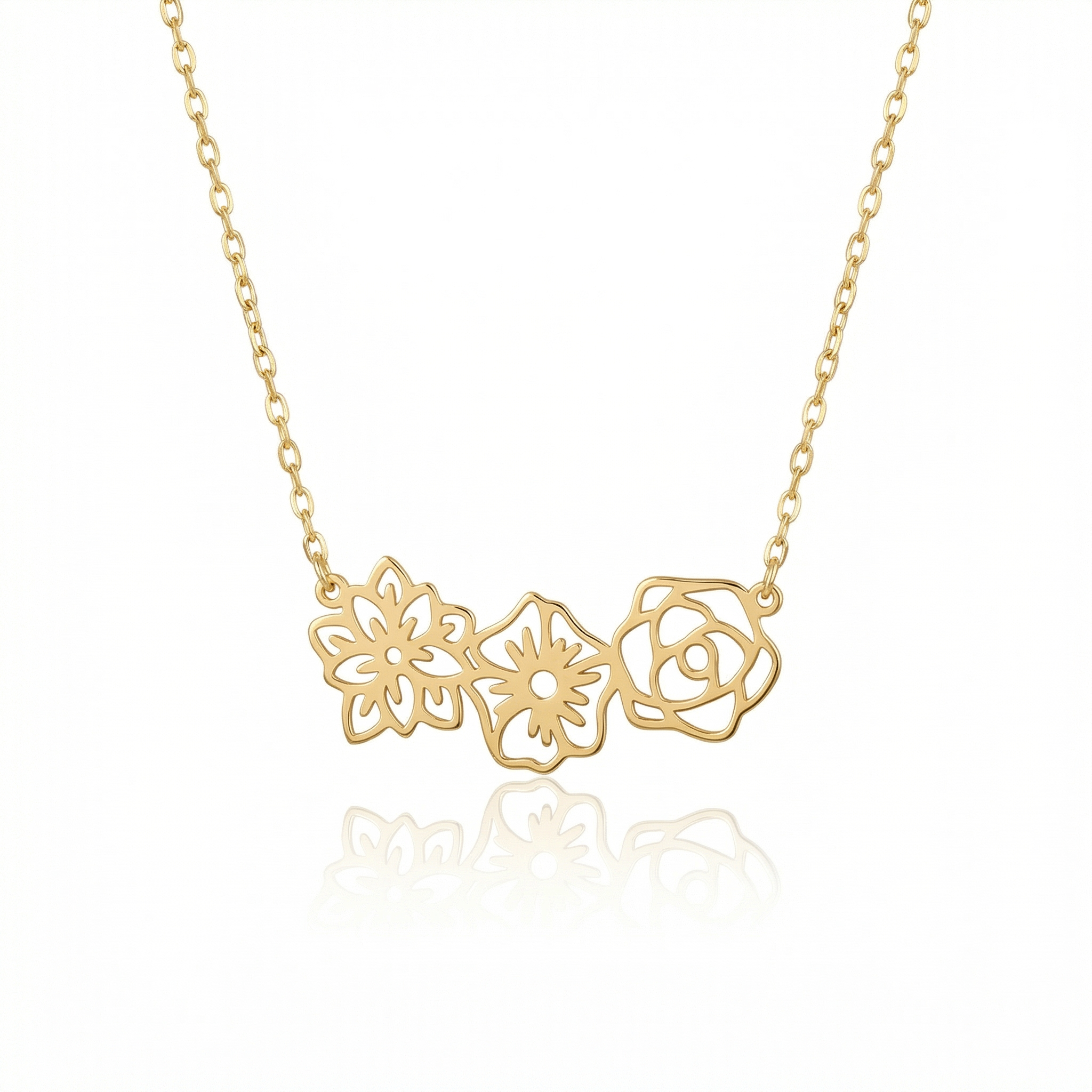 Personalized Birth Flower Necklace (Or Bracelet)