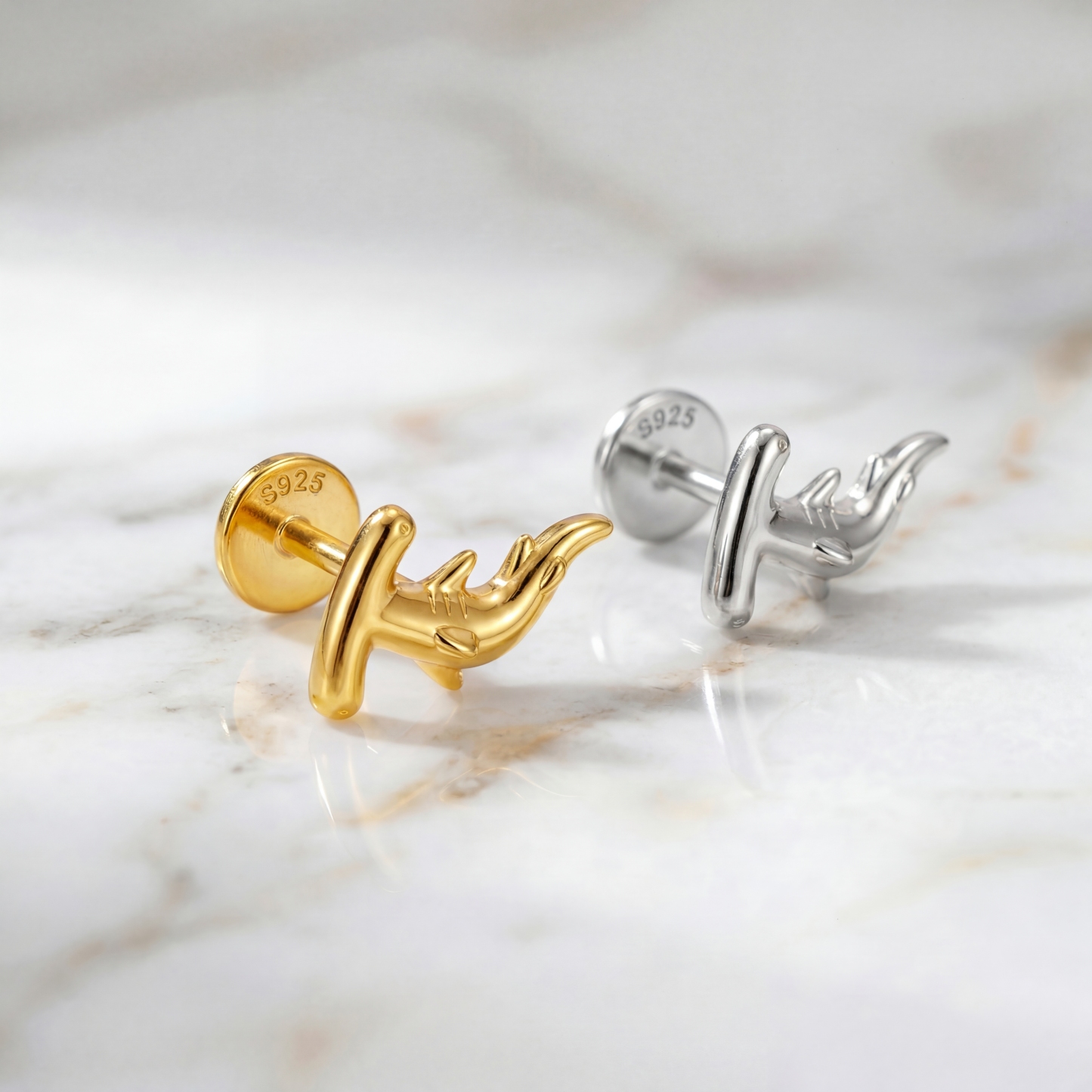 Hammerhead Shark Cartilage Stud