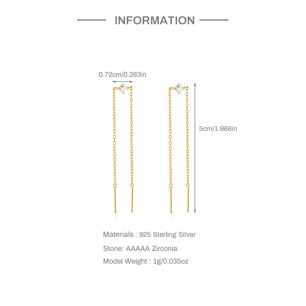 Threader Chain Earring —A line you carry through yourself