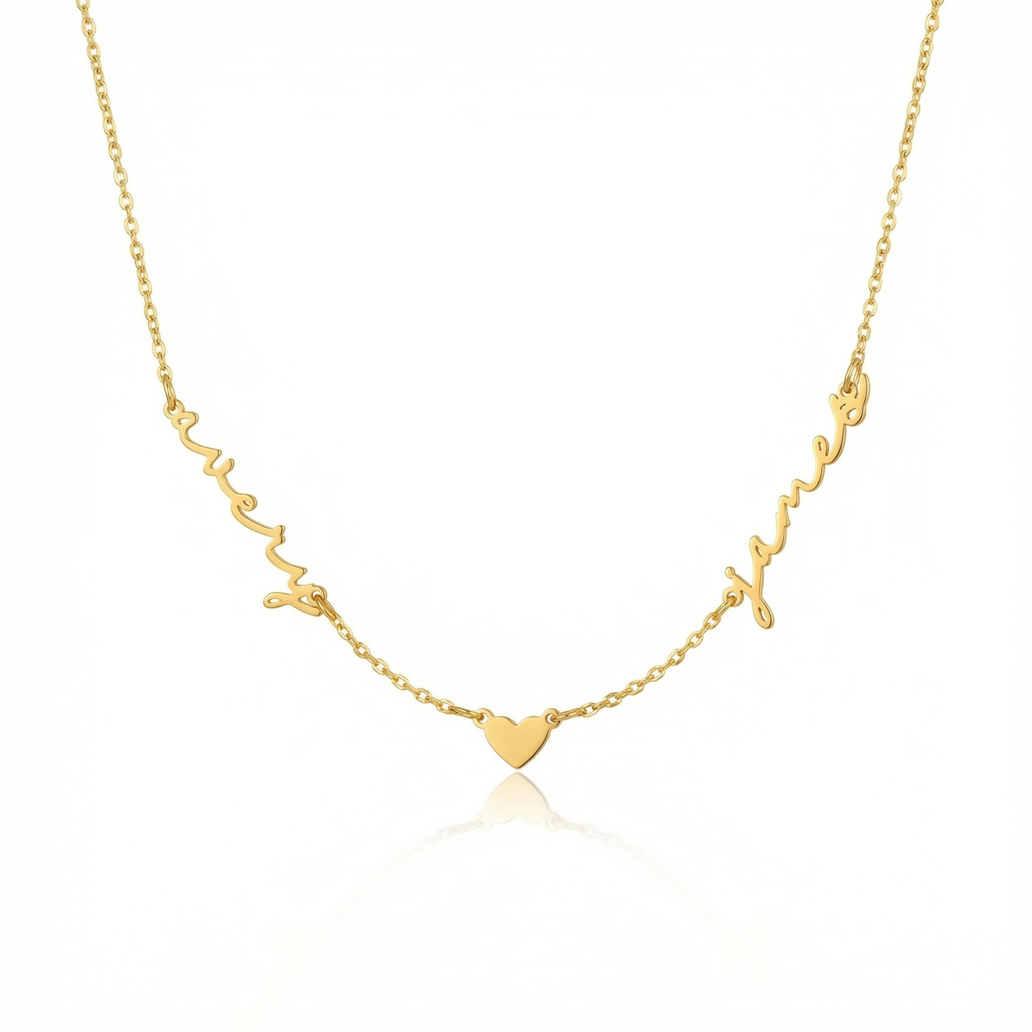 Personalized Name Necklace With Heart
