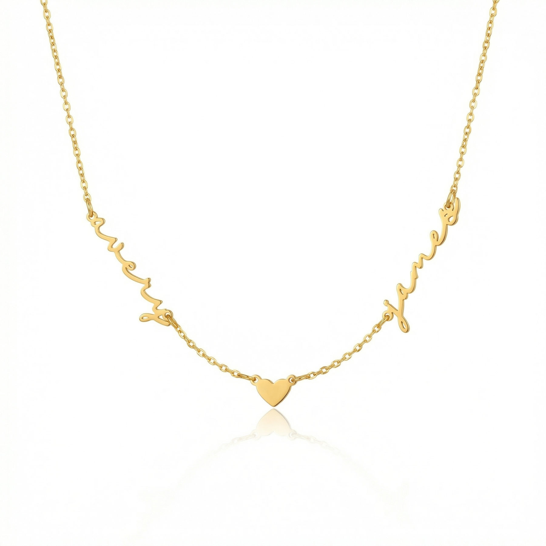 Personalized Name Necklace With Heart