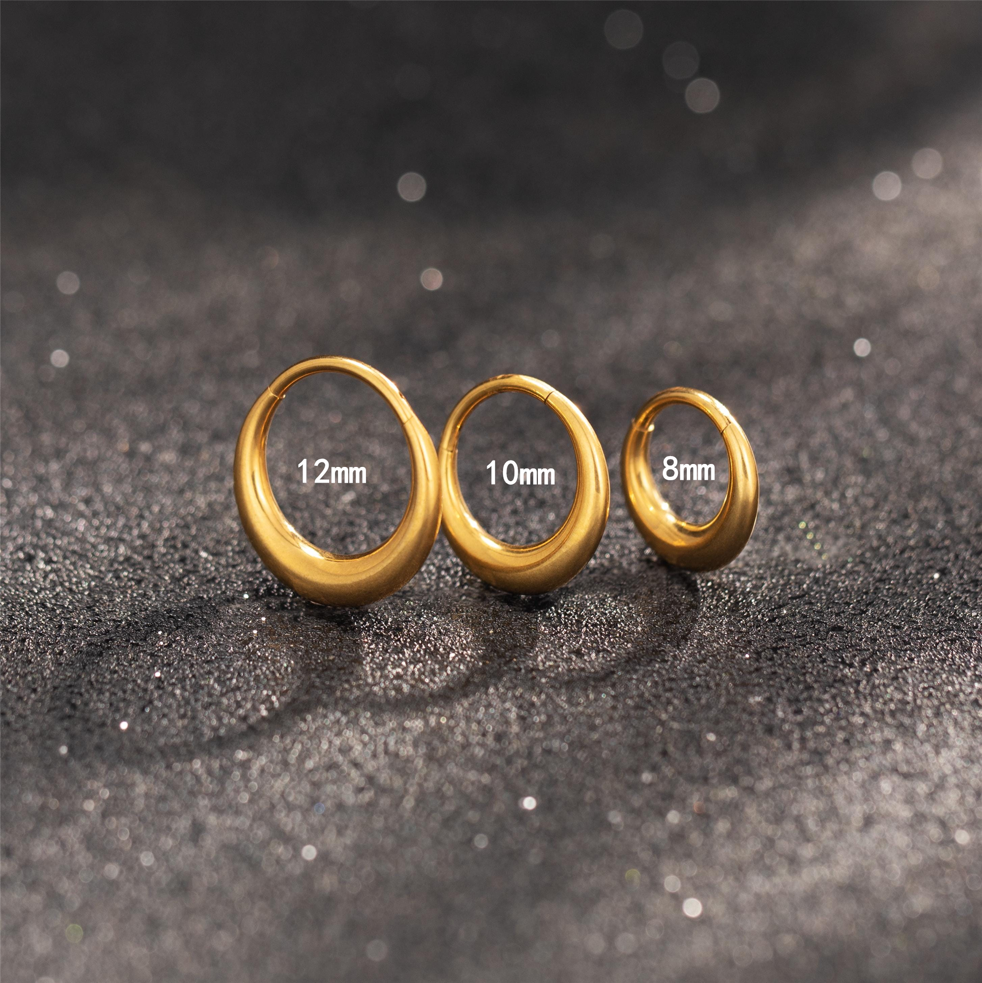 Chunky Seamless Hinged Hoop Earring
