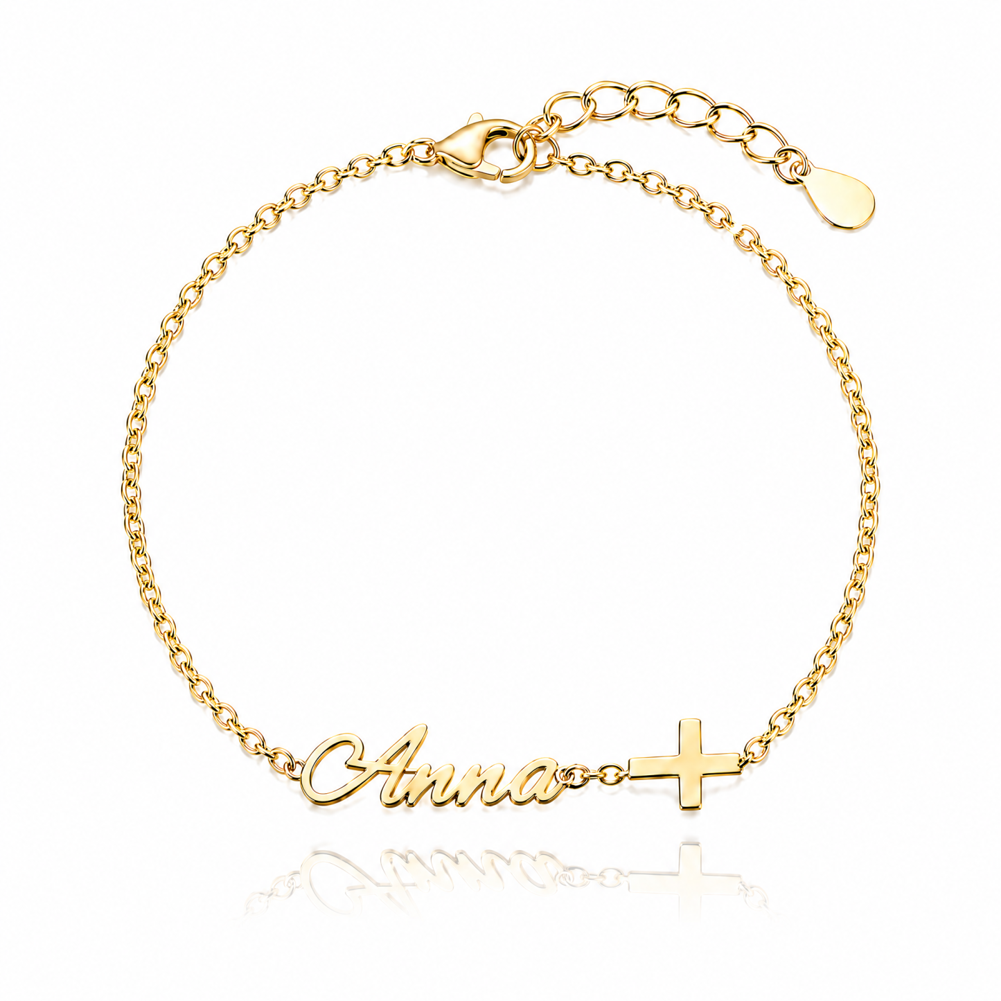 Personalized Name Cross Bracelet