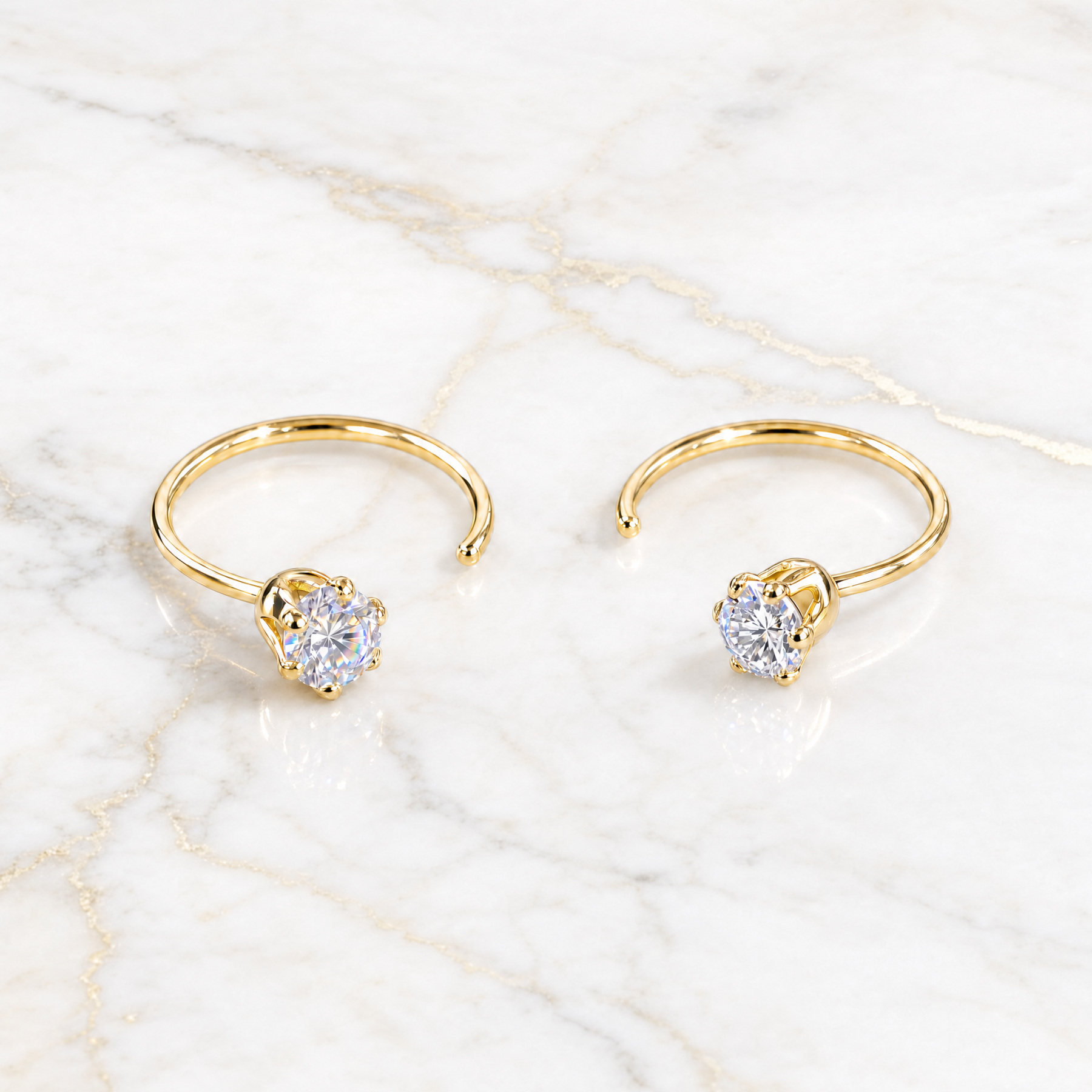 Tiny Crystal Huggie Hoops — Your Everyday Go-To Pair
