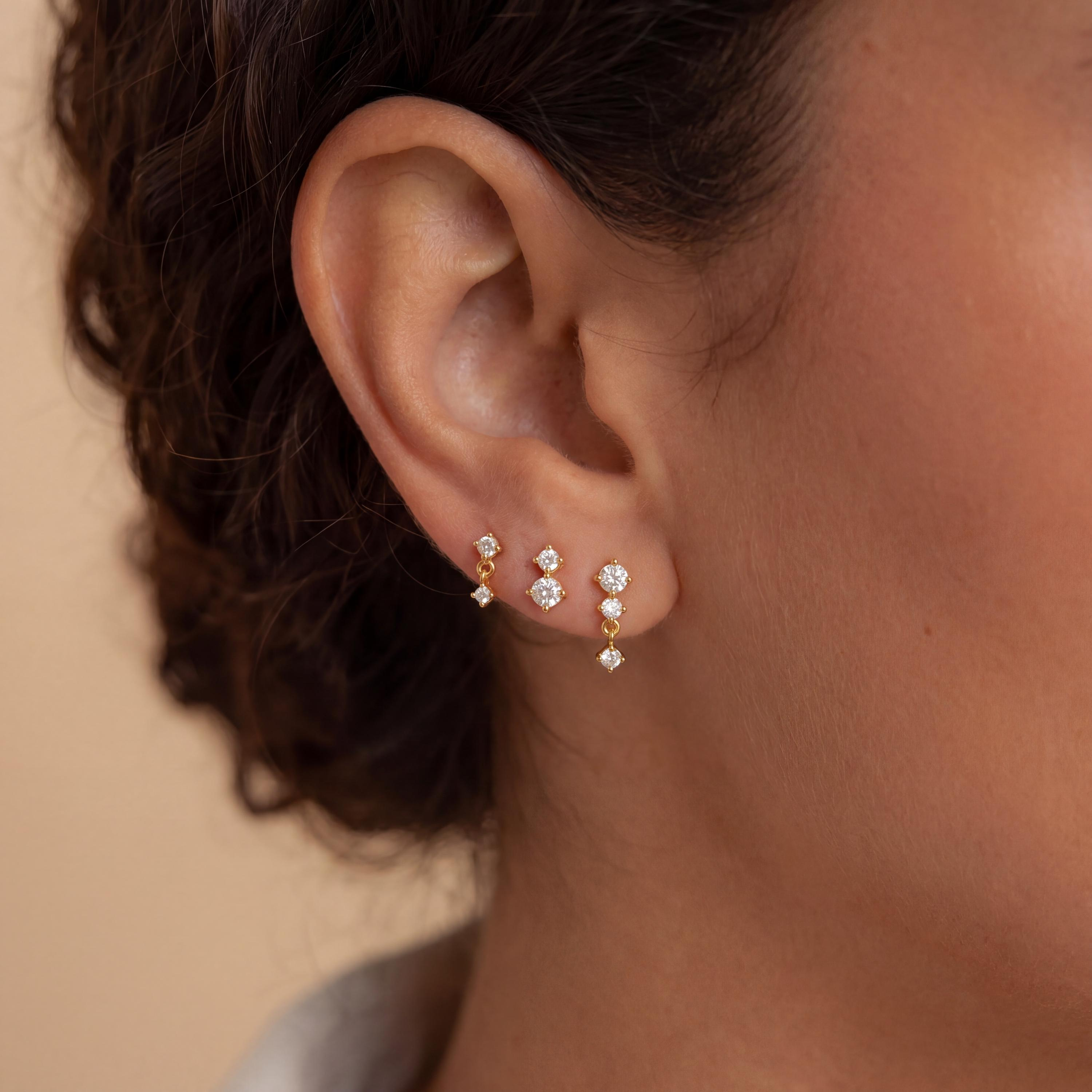 Dainty CZ Earring Set
