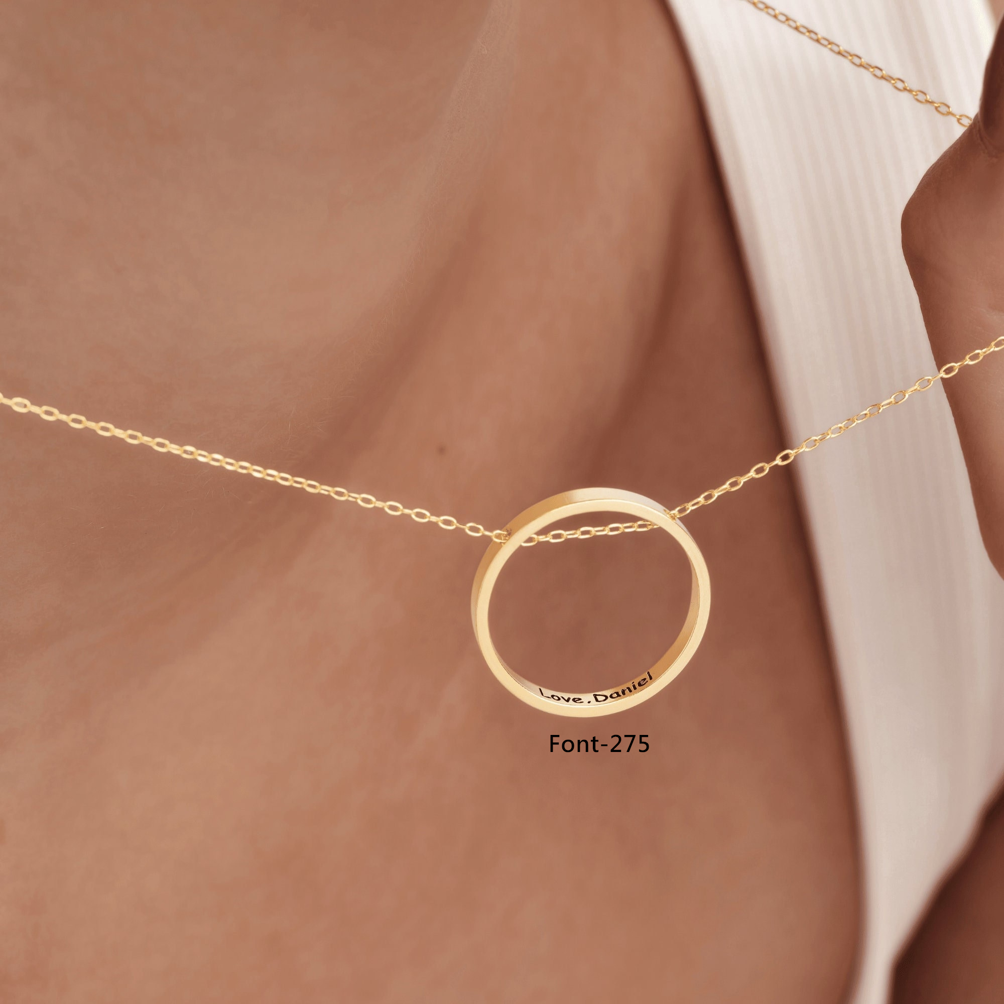 Personalized Hidden Message Circle Necklace