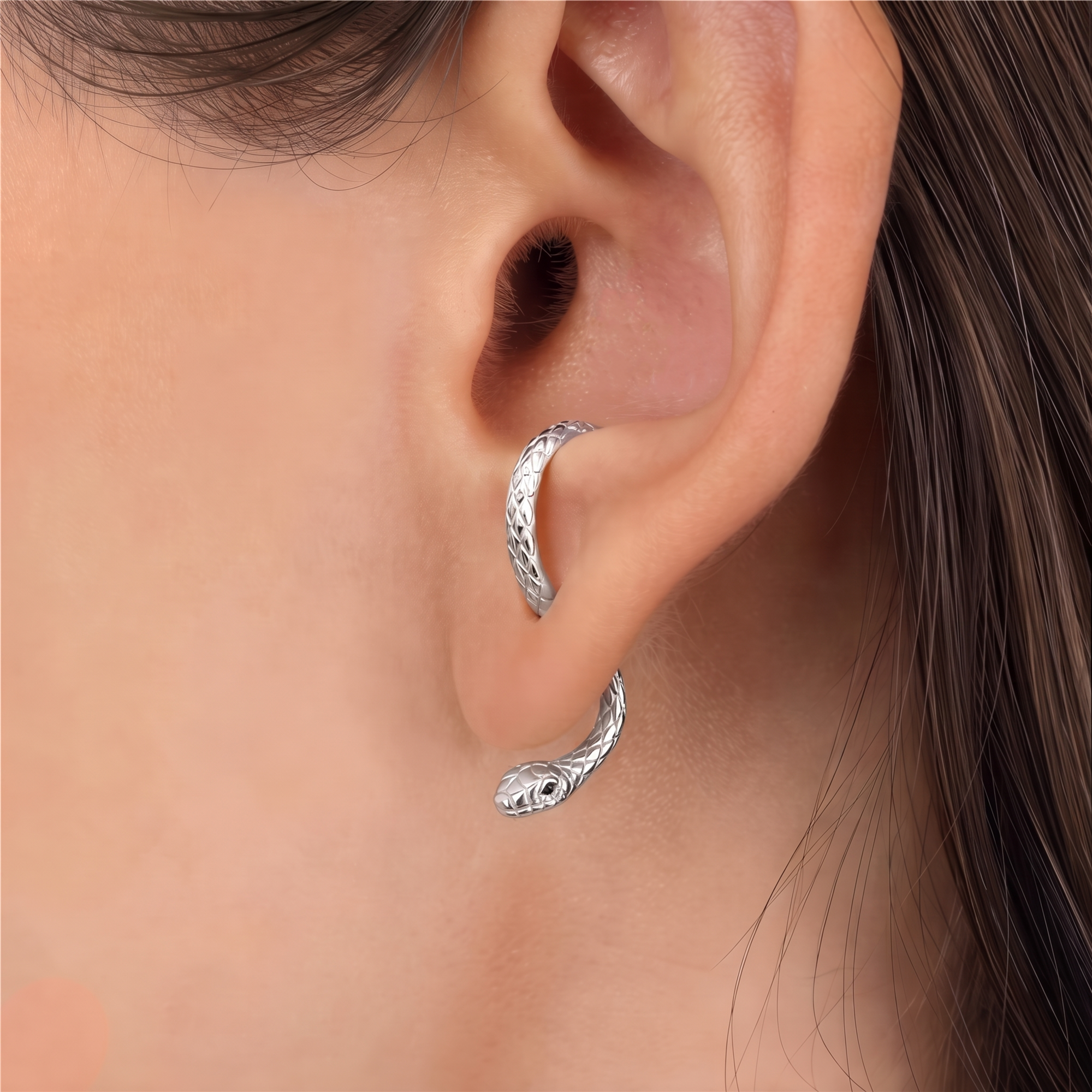 Snake Wrap Stud Earrings