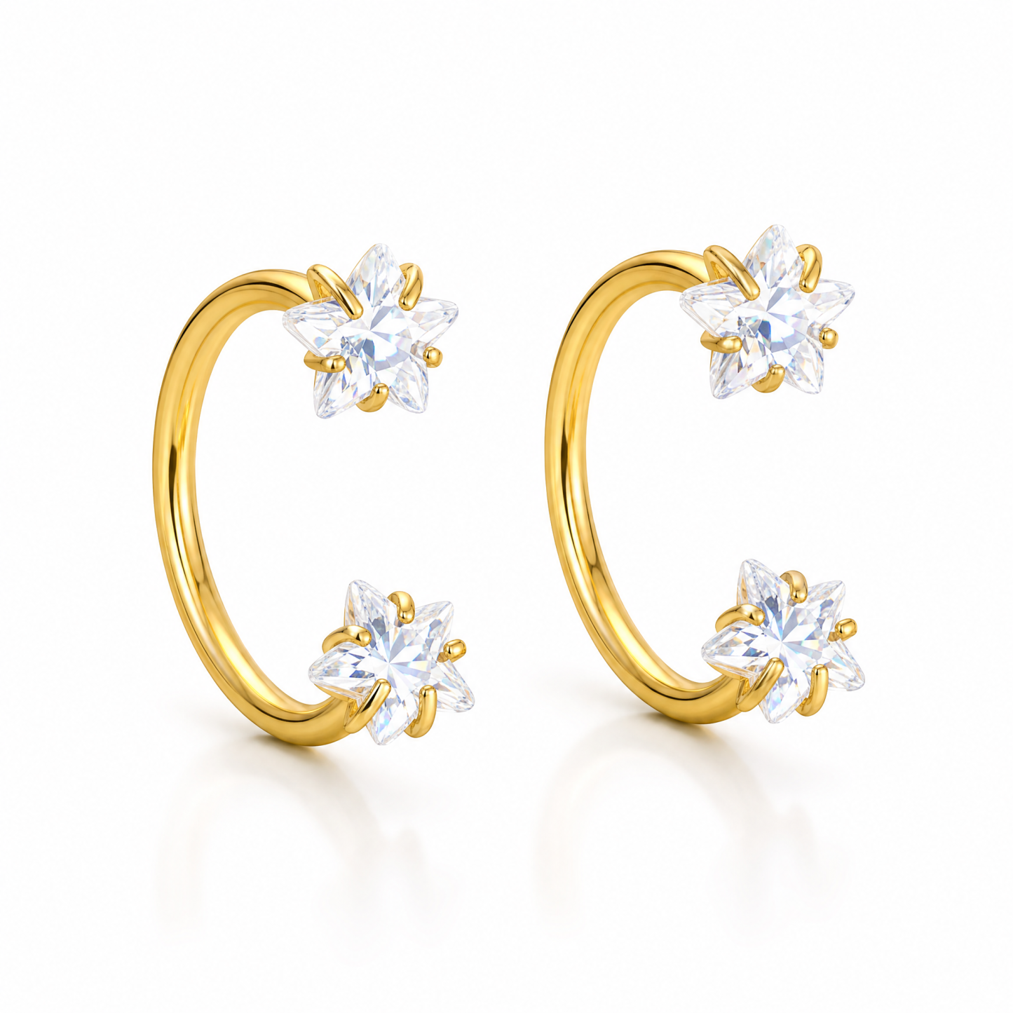 Star Horseshoe Earrings— A Tiny Star for Everyday Magic
