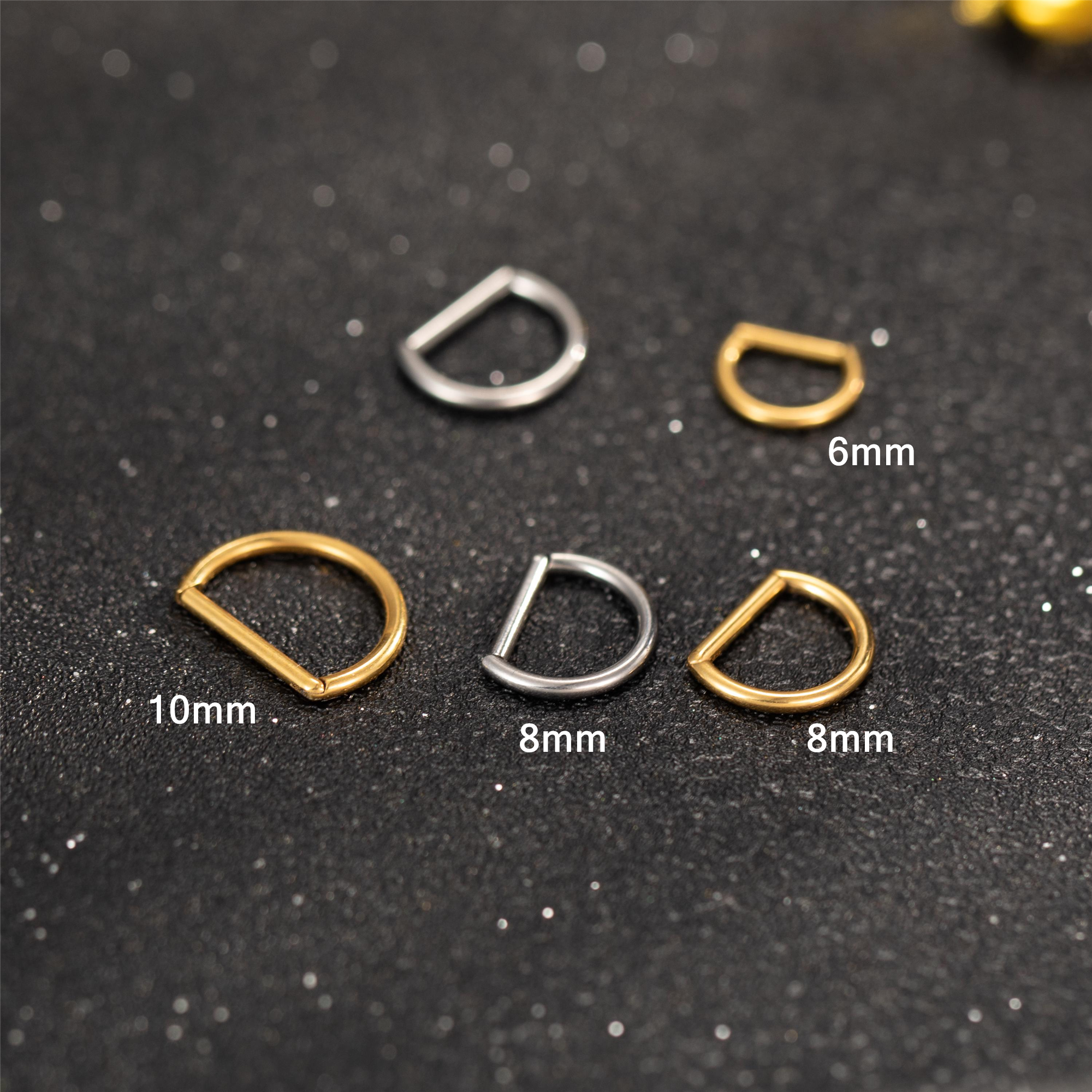 D-Shaped Hinged Hoop Earrings — Minimal Curves for Everyday Stacking