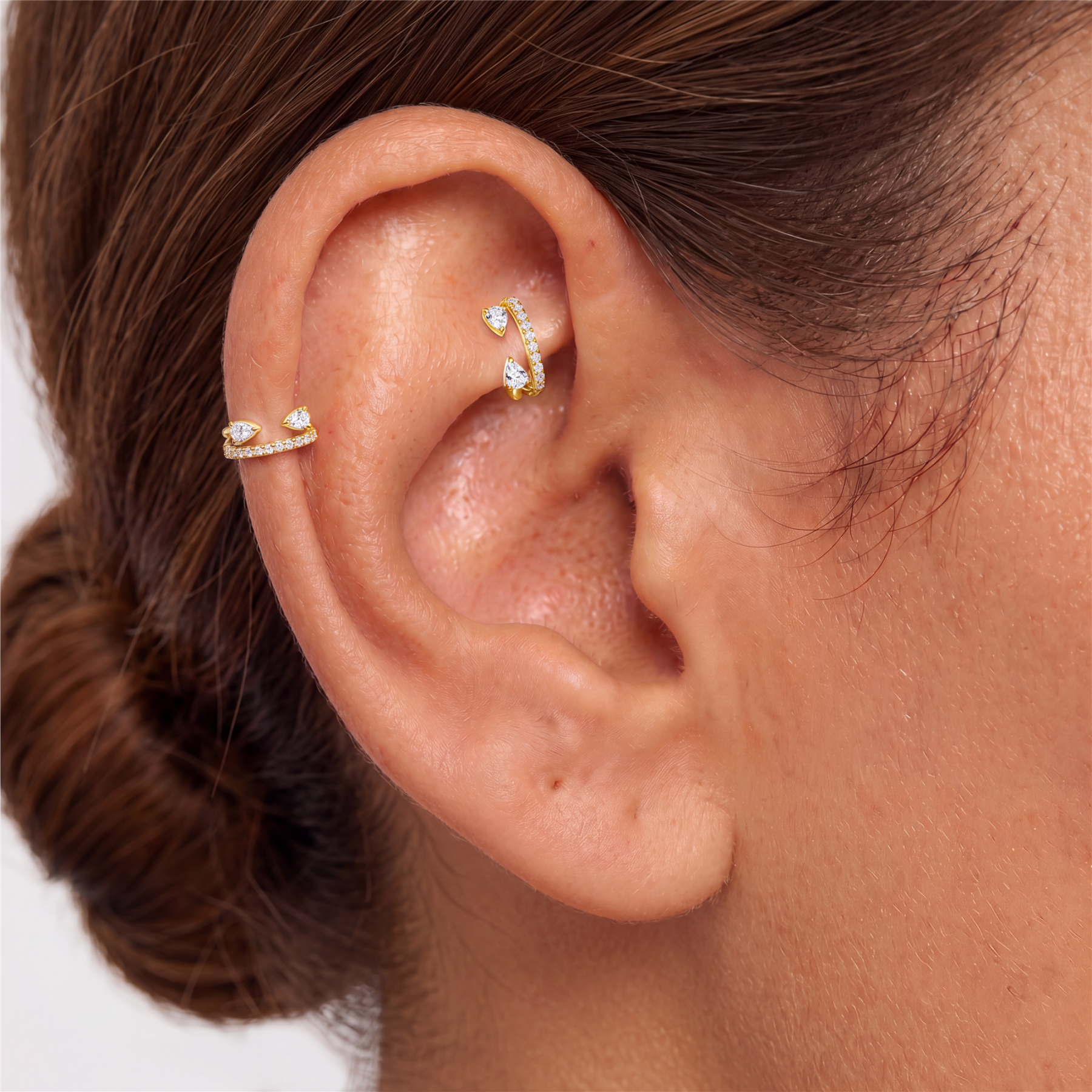 Hinged CZ Cartilage Hoop — A Tiny Spark of Light for Your Ear