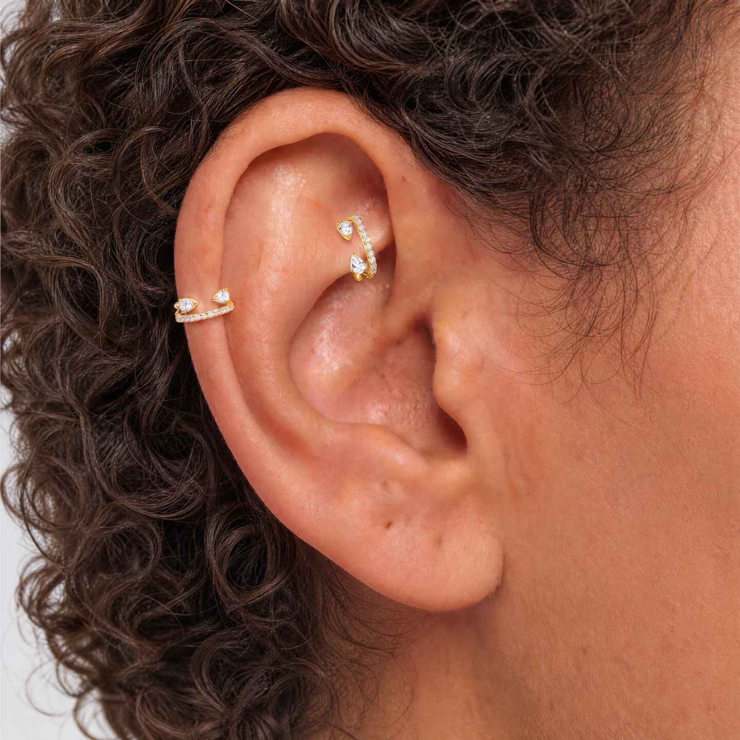 Hinged CZ Cartilage Hoop — A Tiny Spark of Light for Your Ear