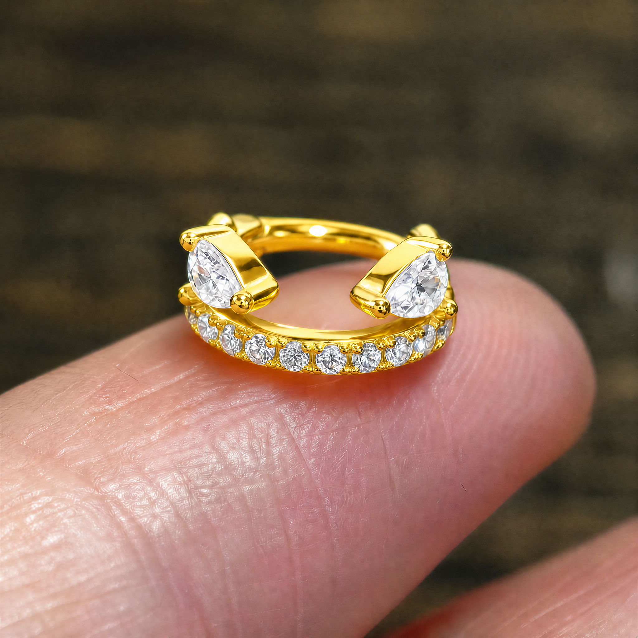 Hinged CZ Cartilage Hoop — A Tiny Spark of Light for Your Ear