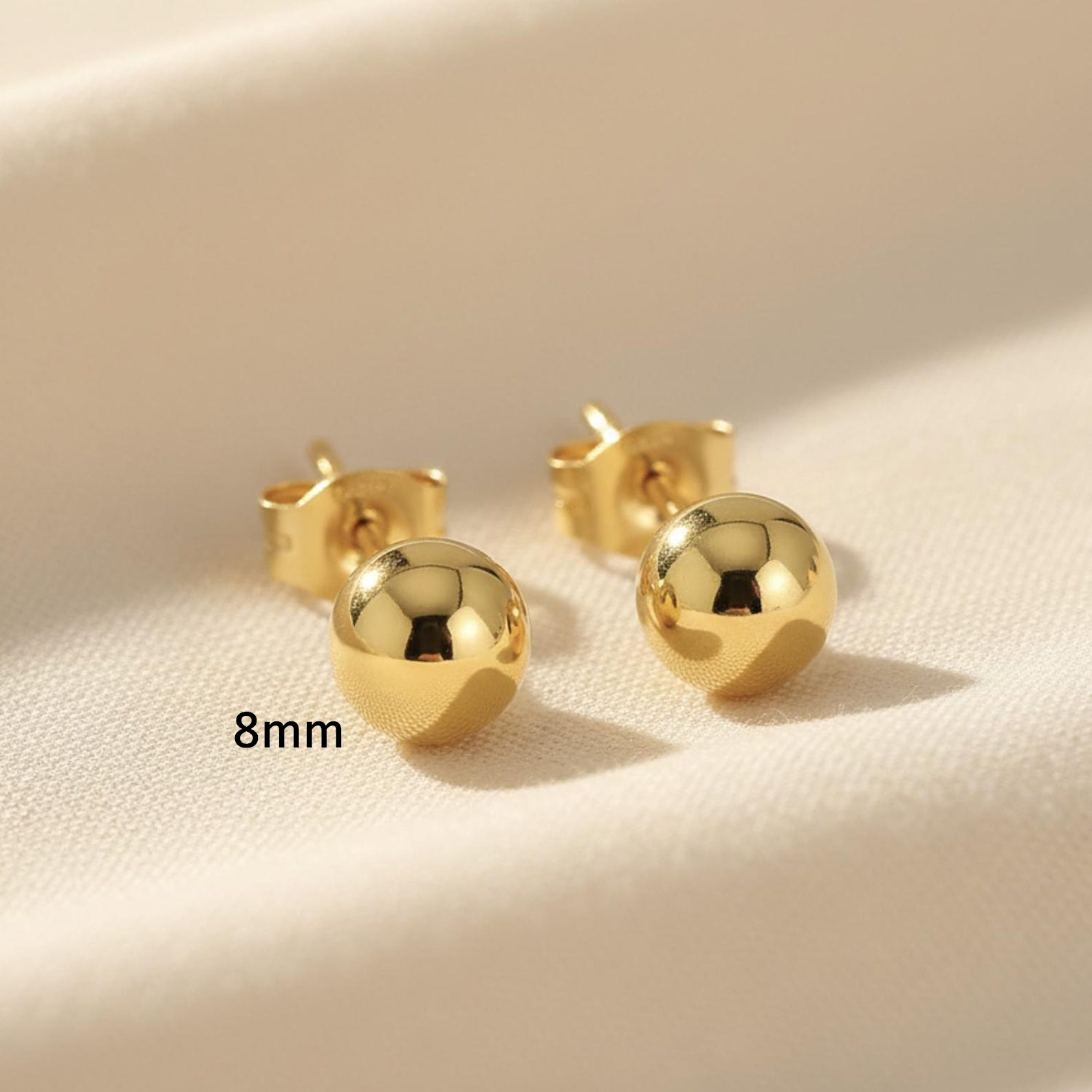 Classic Ball Stud Earrings — Pure Shine for Every Day