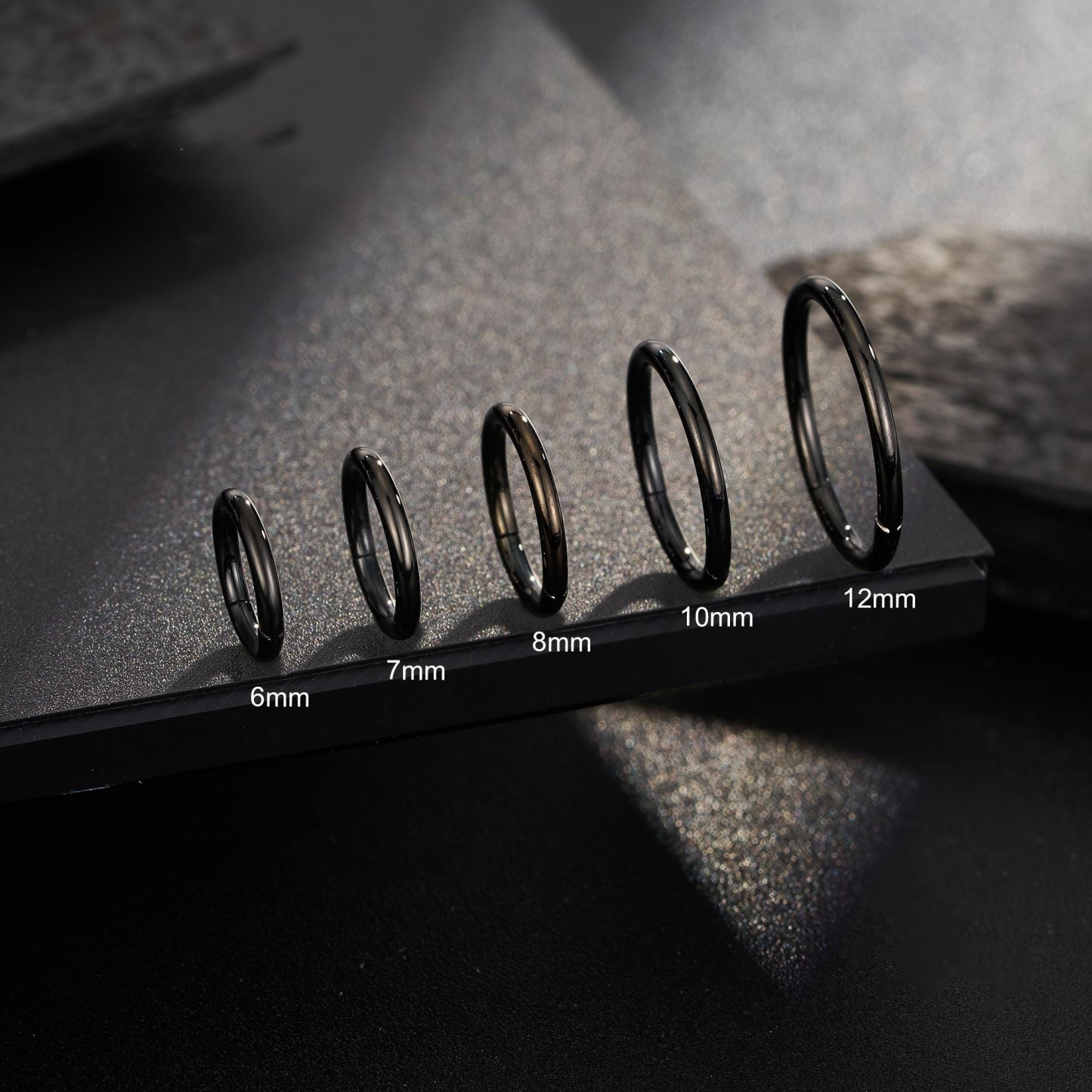 Black Hinged Hoop Earrings — A Sleek Edge for Every Ear Stack