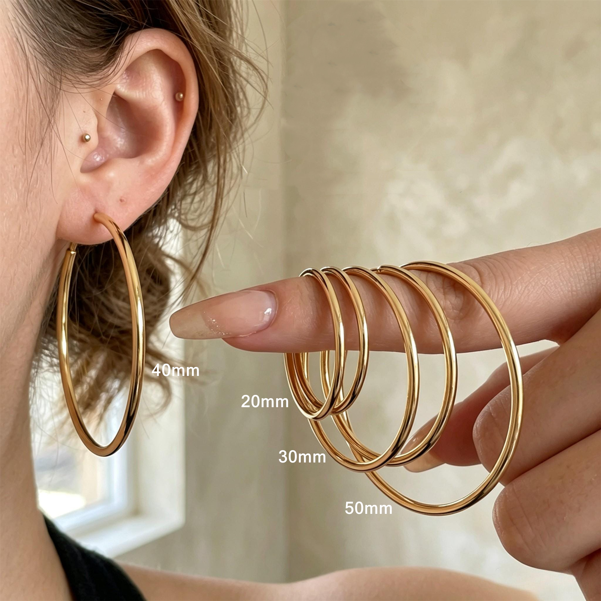 Large Hoop Earrings — Effortless Shine with a Bold Feel