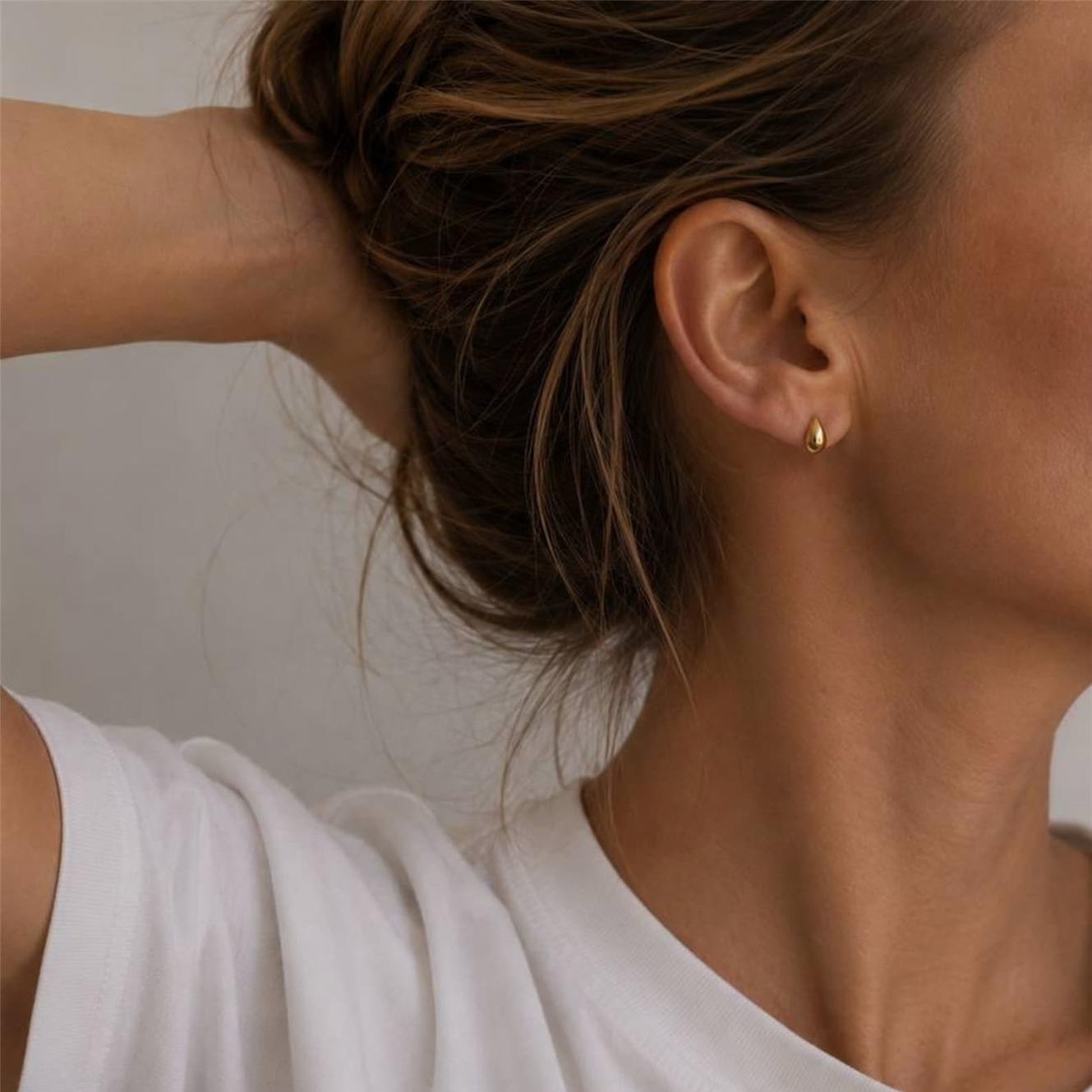 Teardrop Stud Earrings — A Soft Drop of Everyday Shine
