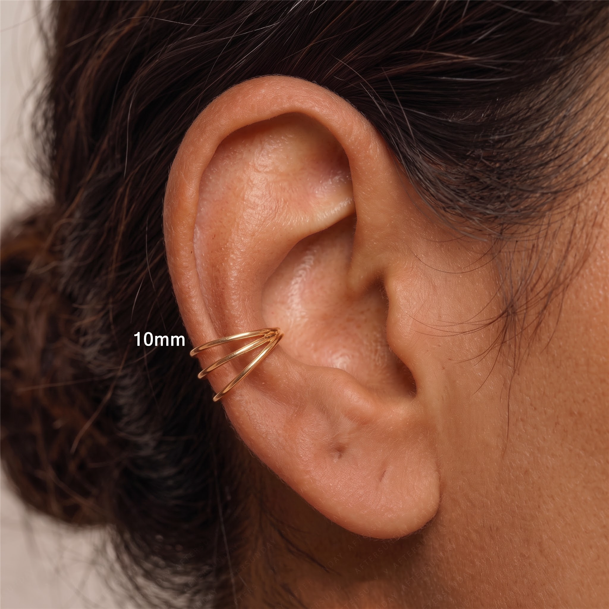 Triple Hinged Ear Cuff Earrings — Three Lines, One Effortless Stack