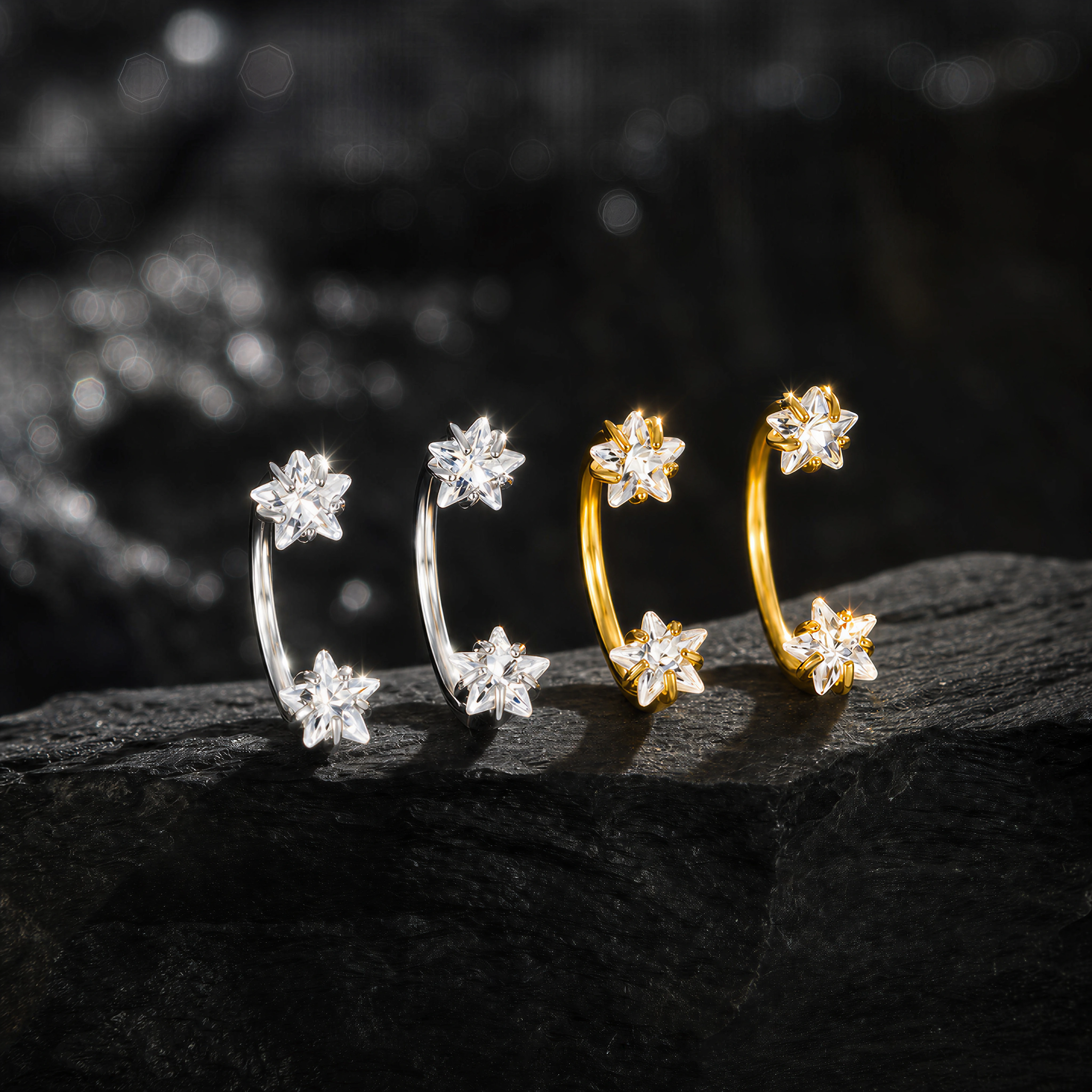 Star Horseshoe Earrings— A Tiny Star for Everyday Magic
