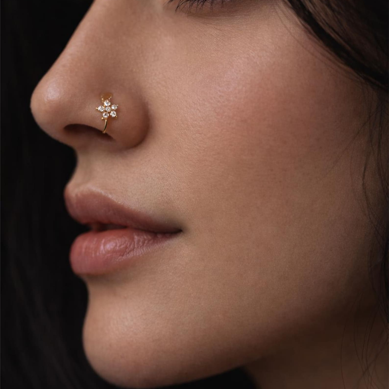 Flower Spark Nose Hoop