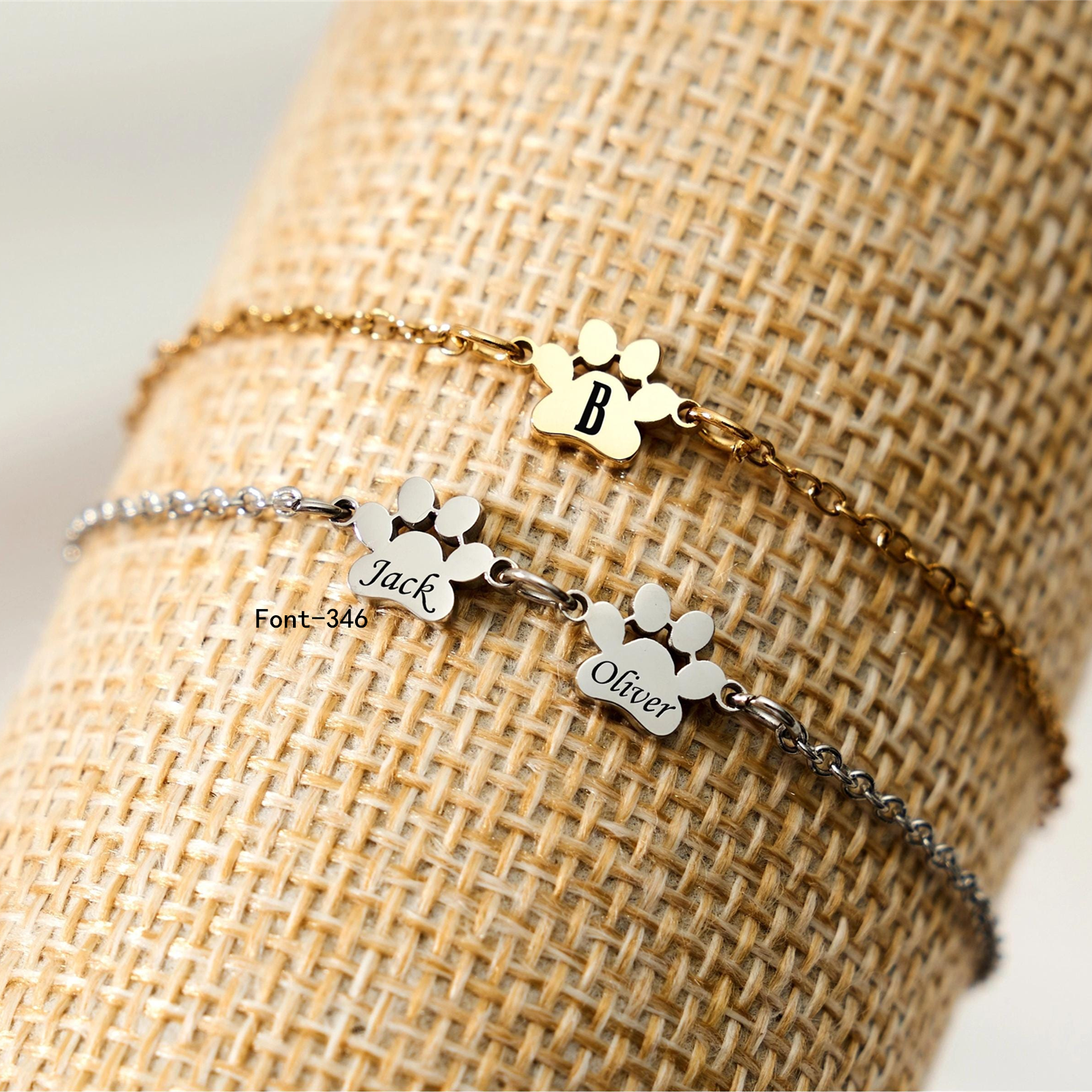 Personalized Paw Print Bracelet