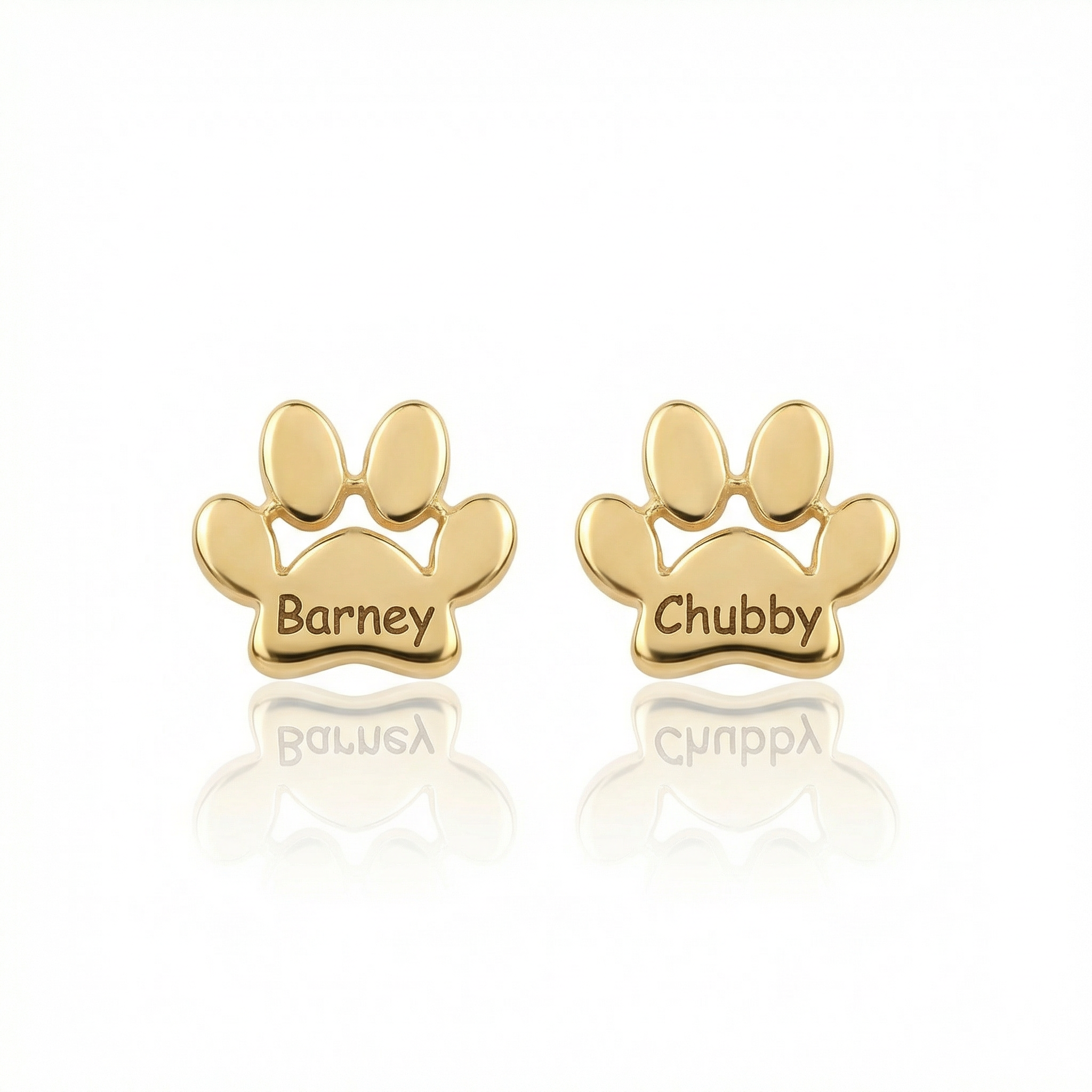 Paw Print Name Earrings—A Love You Don’t Hide