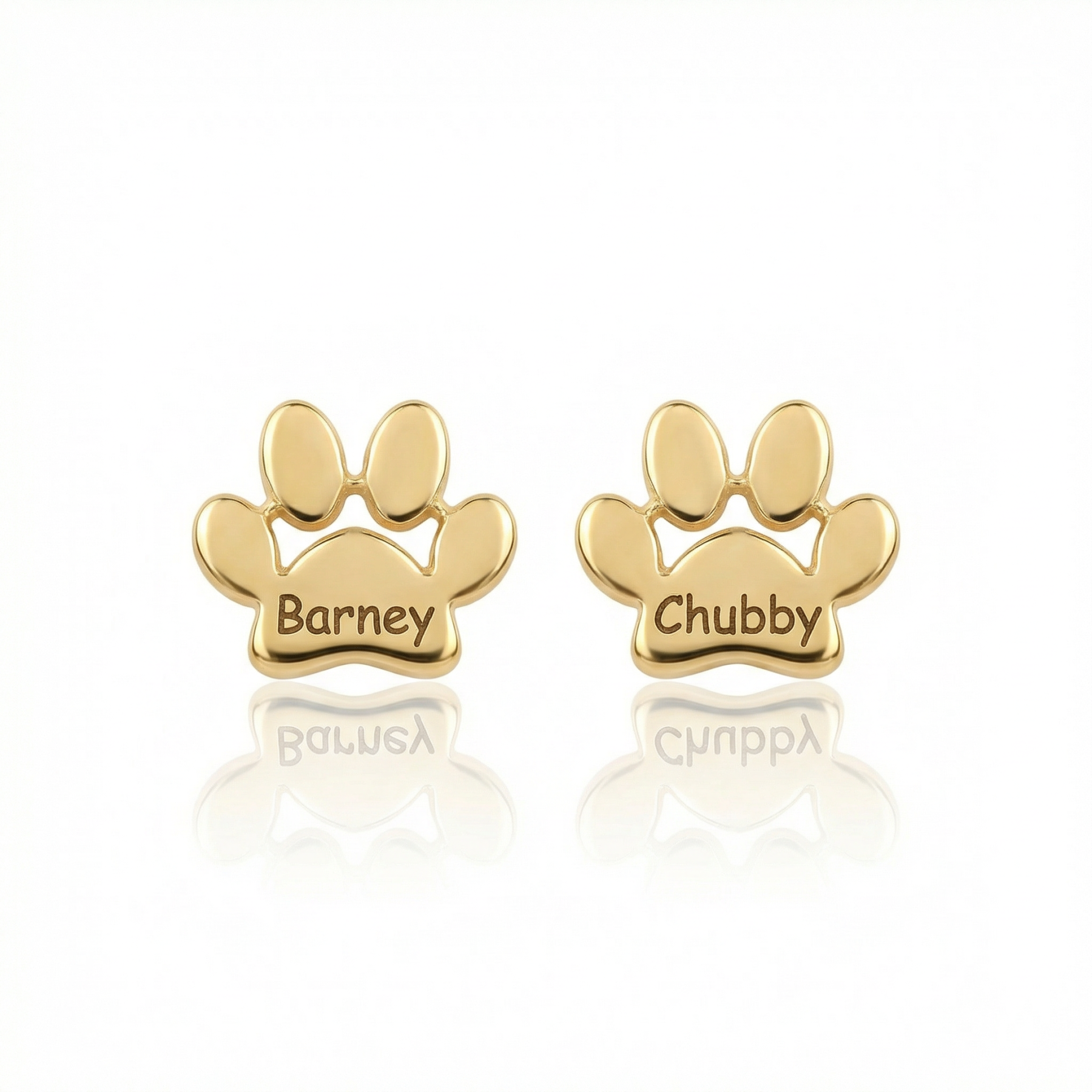 Paw Print Name Earrings—A Love You Don’t Hide