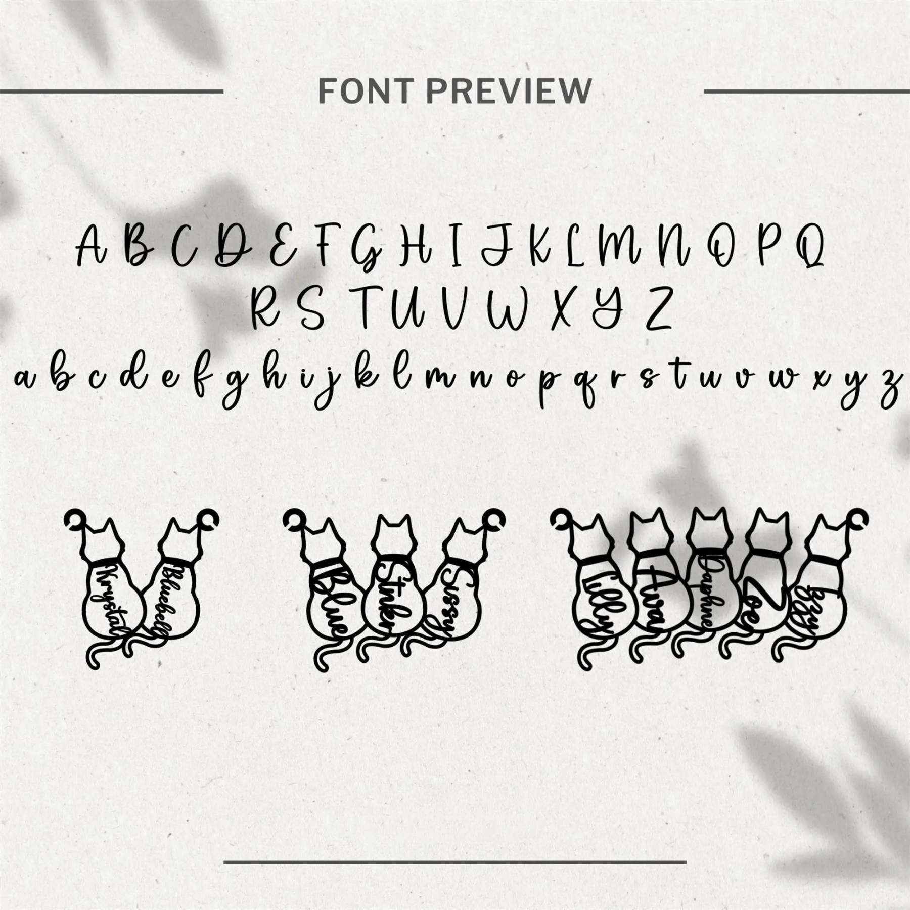 Personalized Dainty Cat Name Necklace