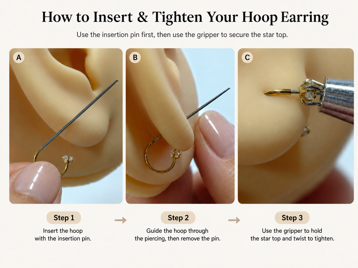 Star Horseshoe Earrings— A Tiny Star for Everyday Magic