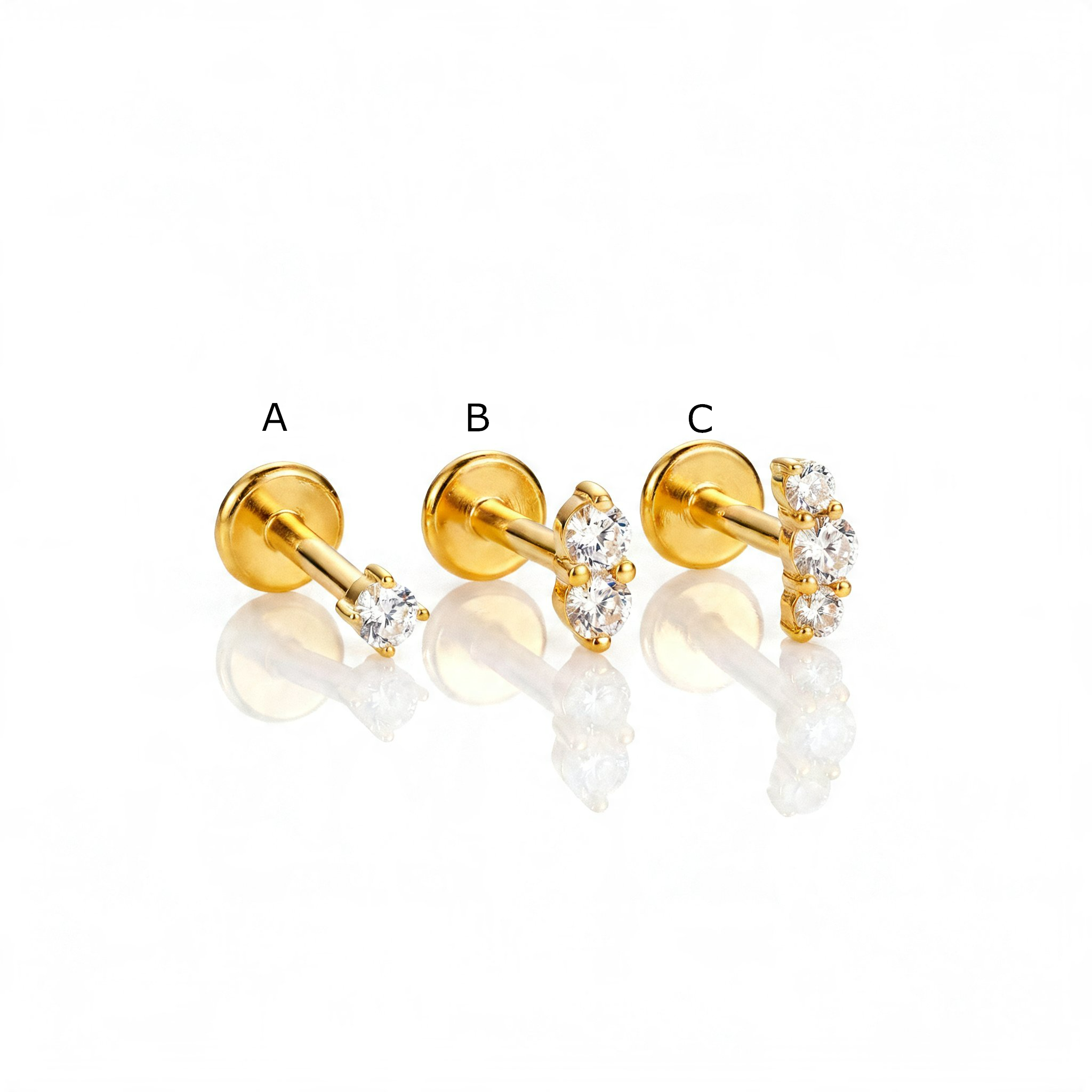 Earring You Never Have to Take Off – Flat Back CZ Stud