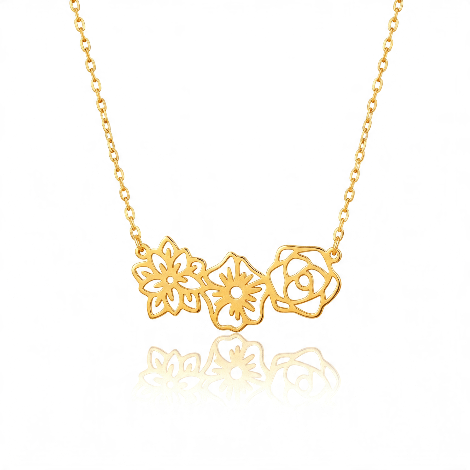 Personalized Birth Flower Necklace (Or Bracelet)