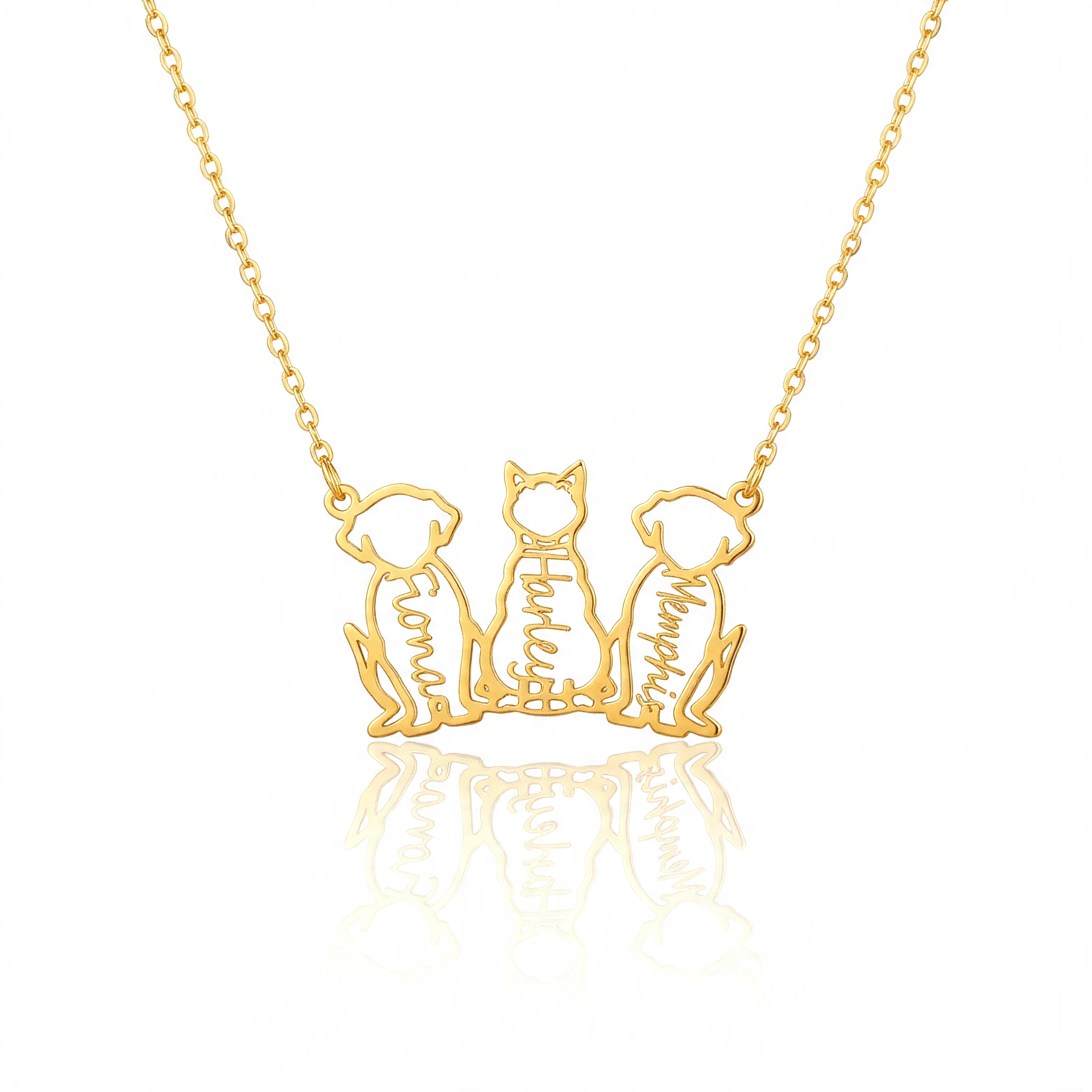 Personalized Cat Dog Name Necklace