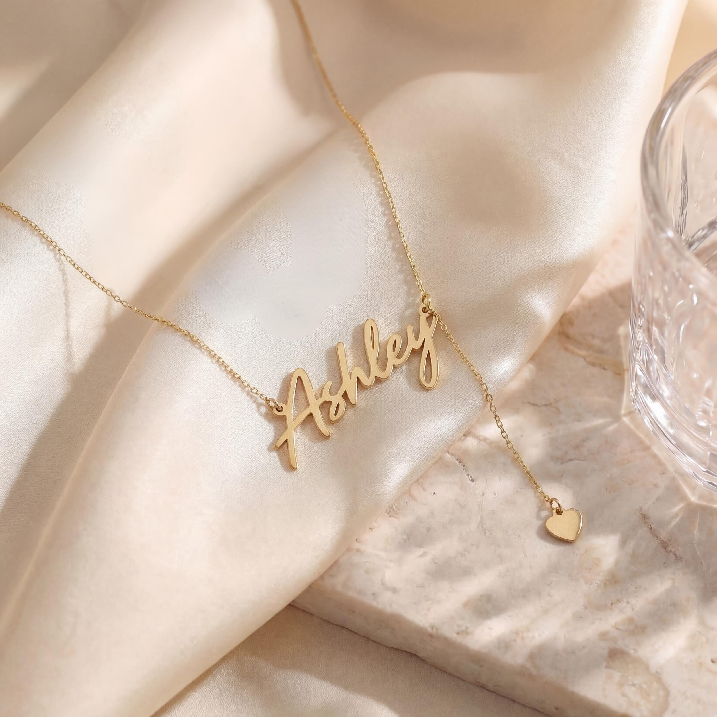 Personalized Name Necklace with Heart