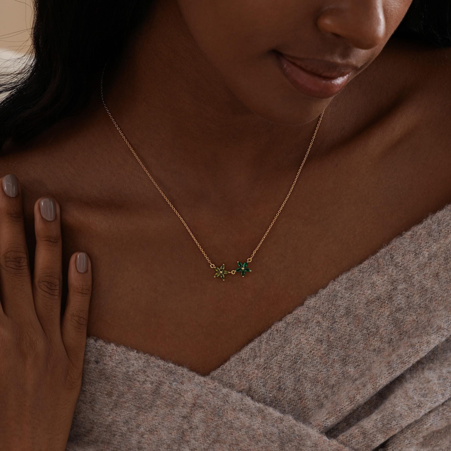 Personalized Family Birthstone Necklace–Forever in Bloom